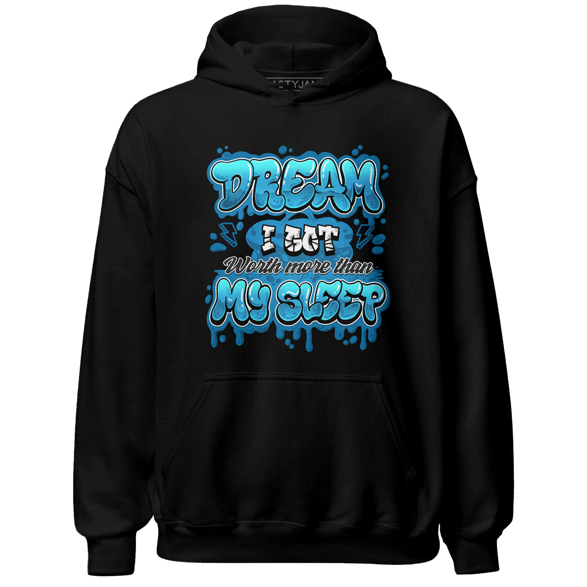 Powder Blue 9s Hoodie Match Dream Over Rest - NastyJamz
