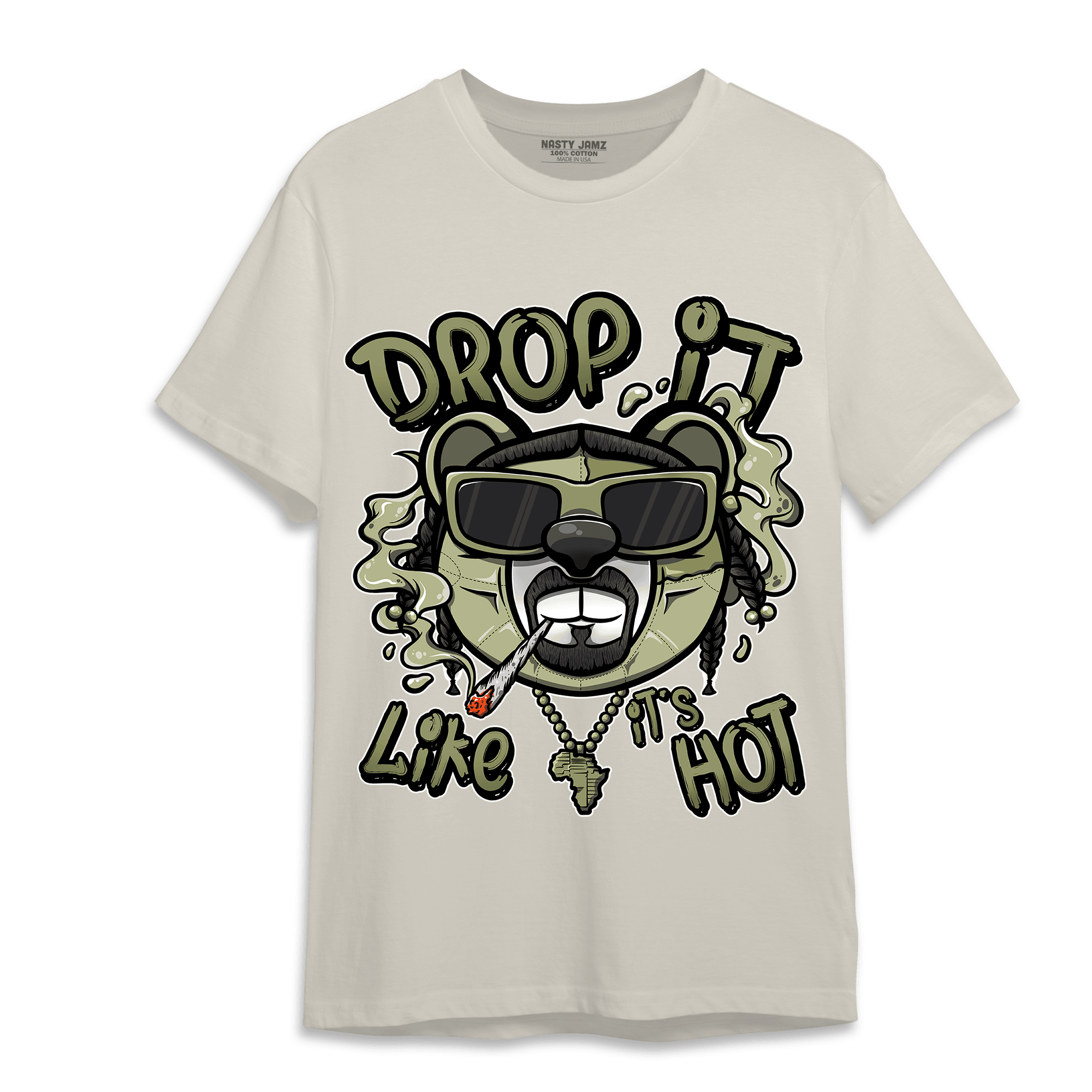 Yeezy Slide Resin T Shirt Match Drop It BER - NastyJamz