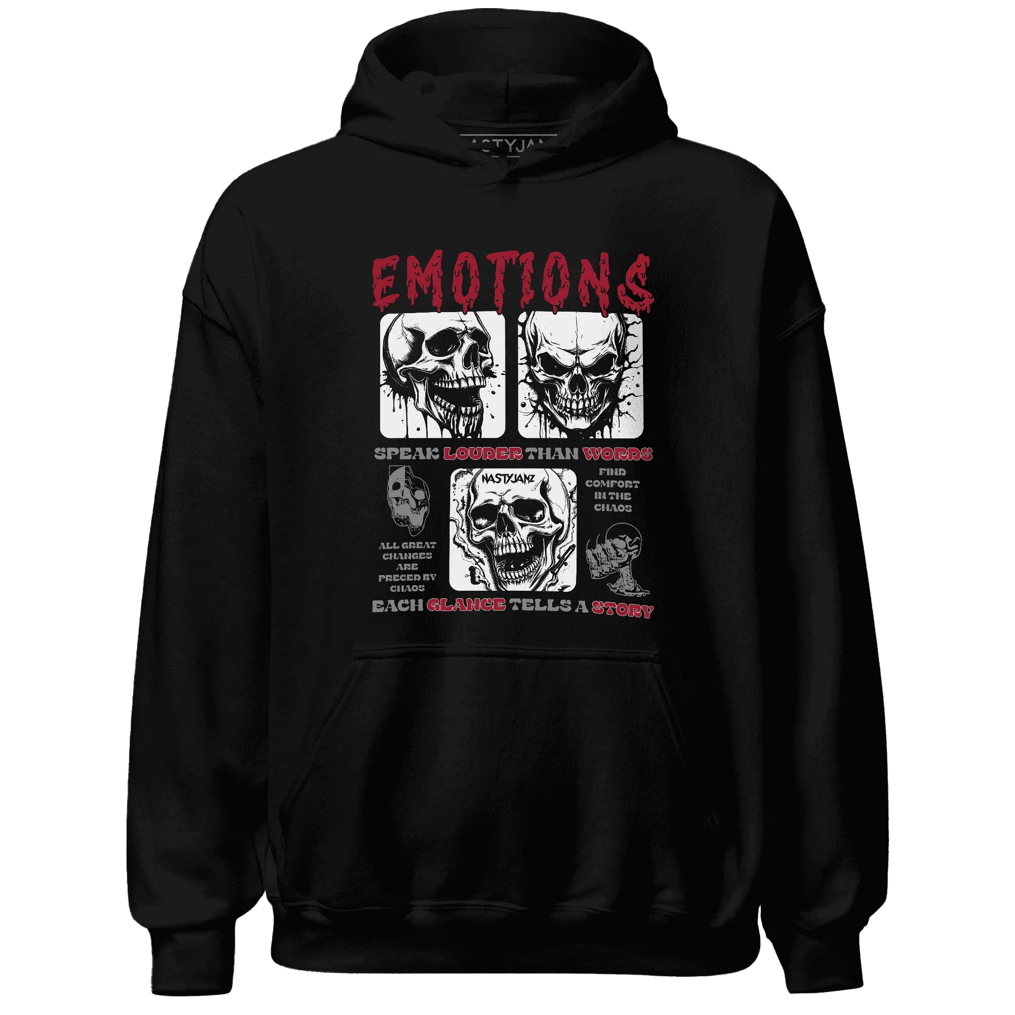 NastyJamz-Retro-Red-Taxi-12s-Hoodie-Match-Emotions-Skull