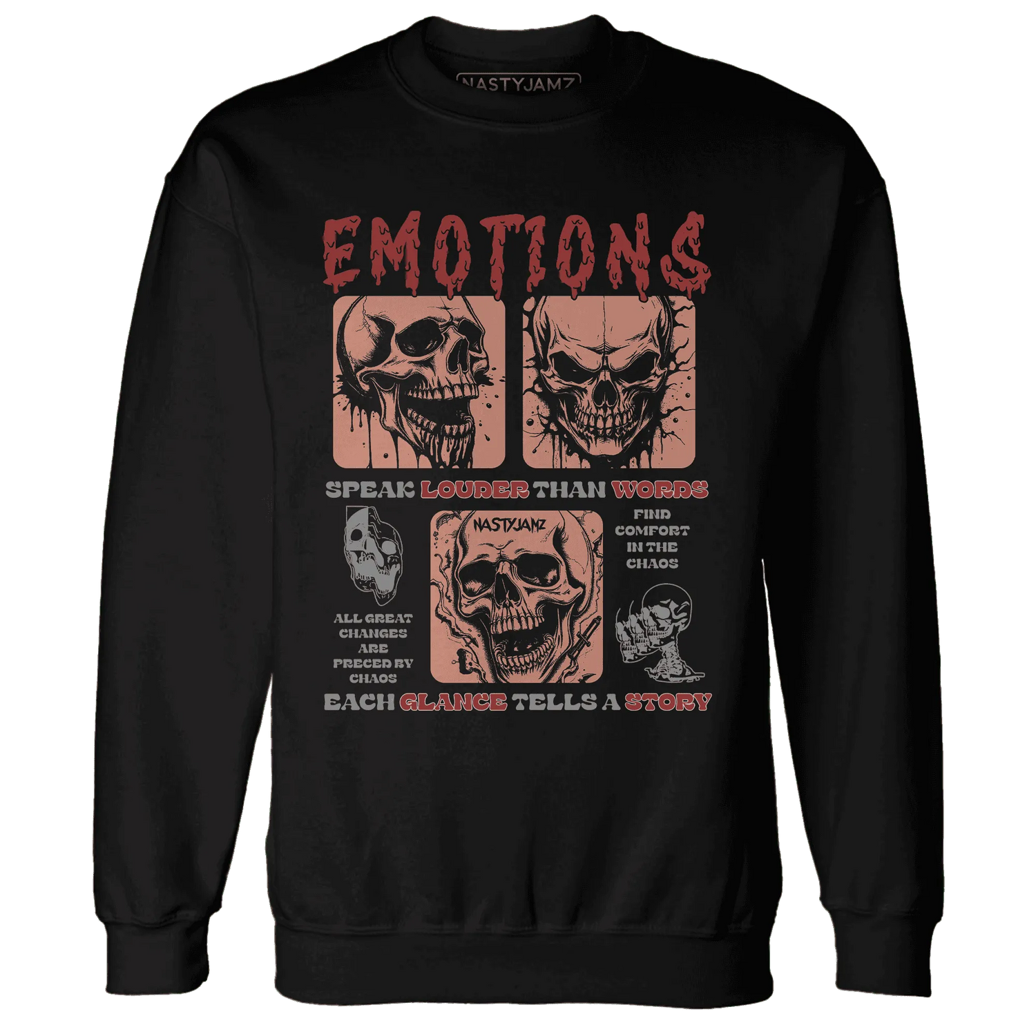 Dune-Red-13s-NastyJamz-Sweatshirt-Match-Emotions-Skull