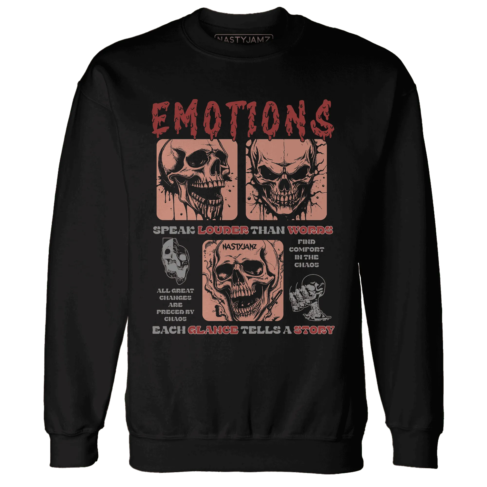 Dune-Red-13s-NastyJamz-Sweatshirt-Match-Emotions-Skull