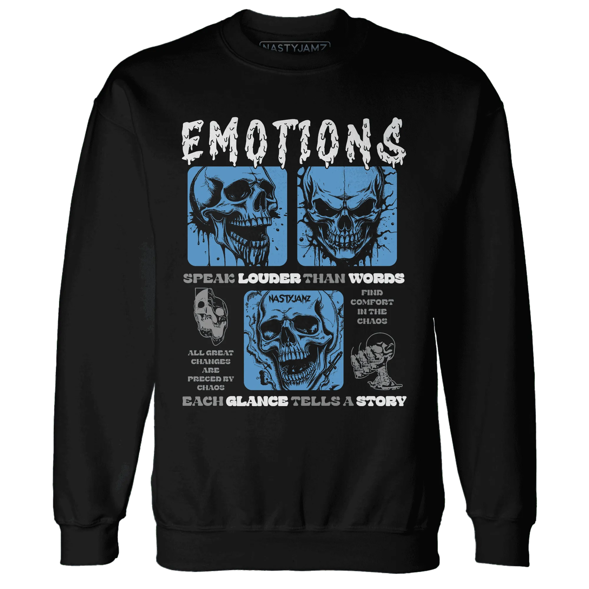 NastyJamz-Carolina-Blue-Univercitii-17s-Sweatshirt-Match-Emotions-Skull
