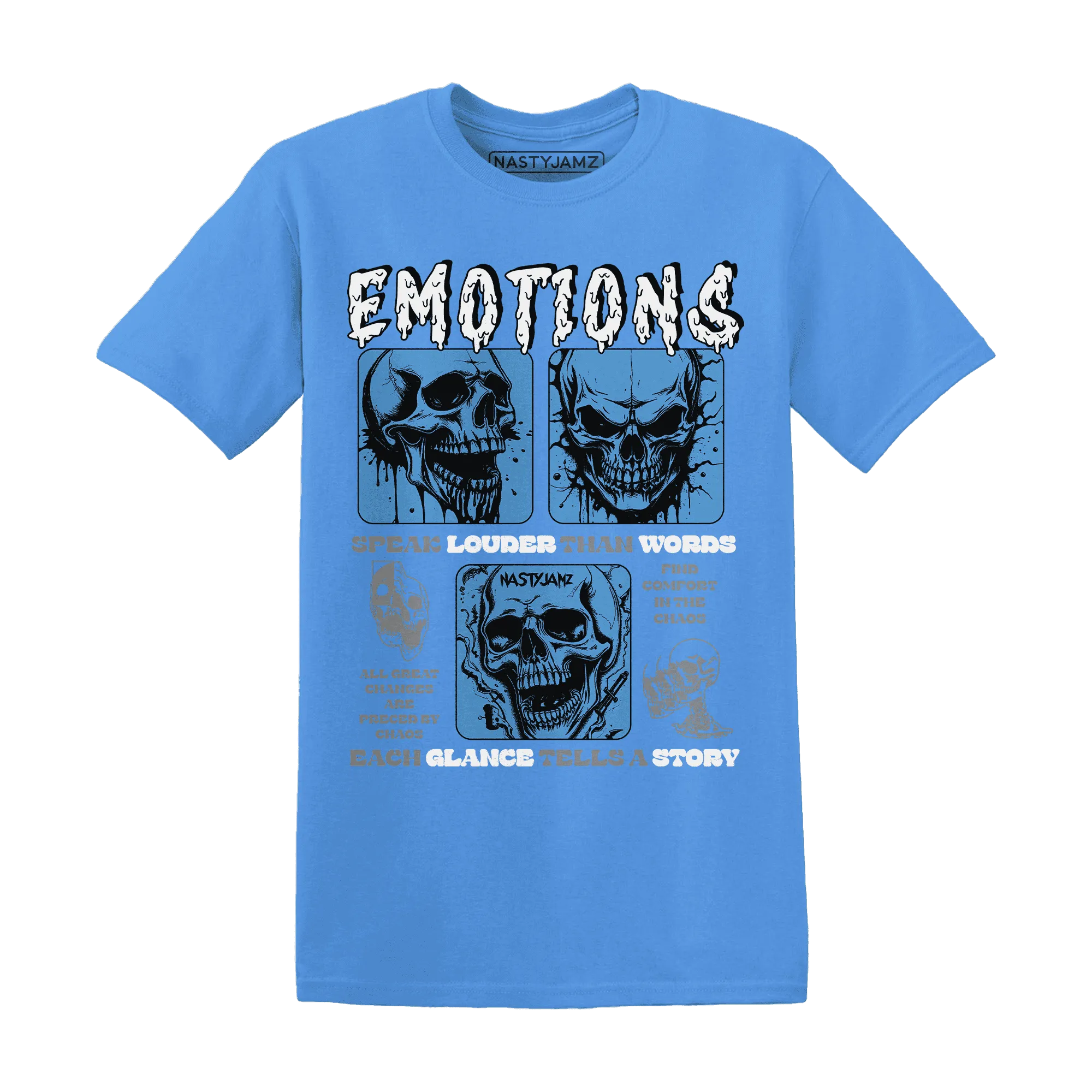 NastyJamz-Carolina-Blue-Univercitii-17s-T-Shirt-Match-Emotions-Skull