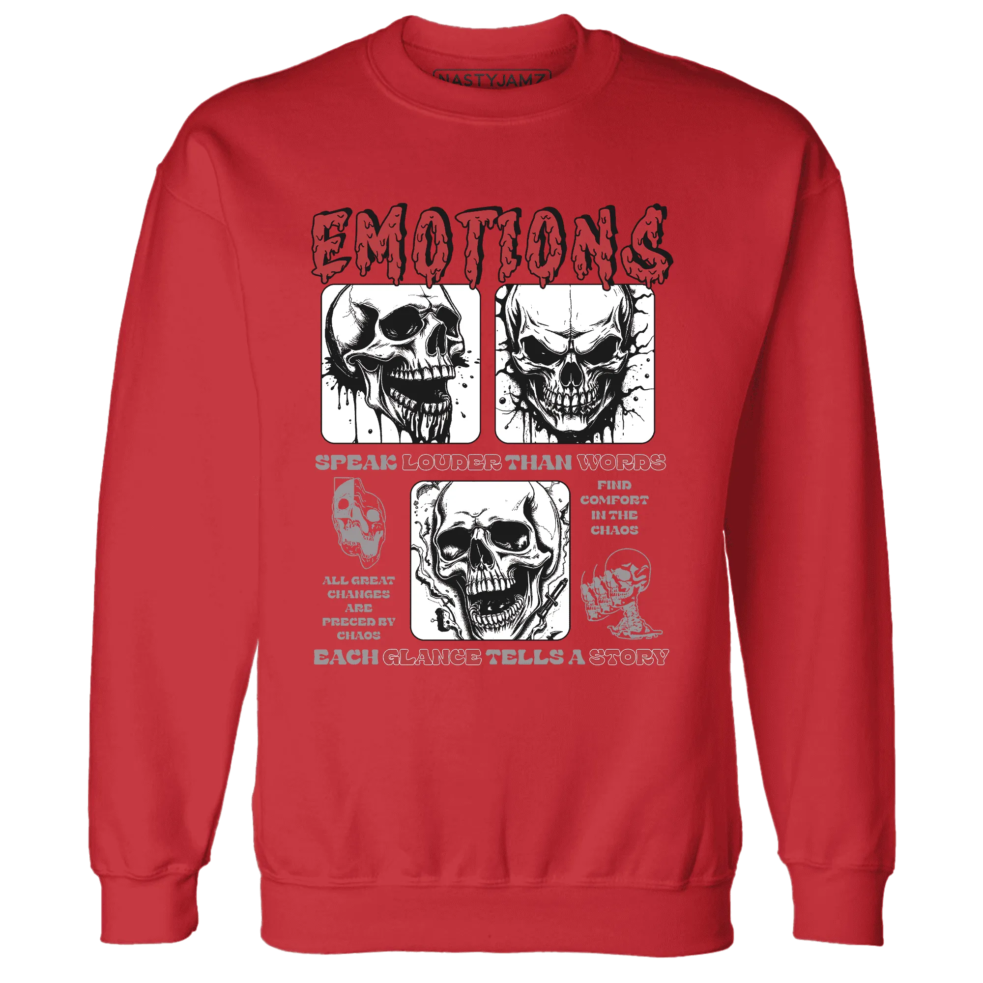 Black-Toe-Reimagined-Red-White-1s-Sweatshirt-Match-Emotions-Skull