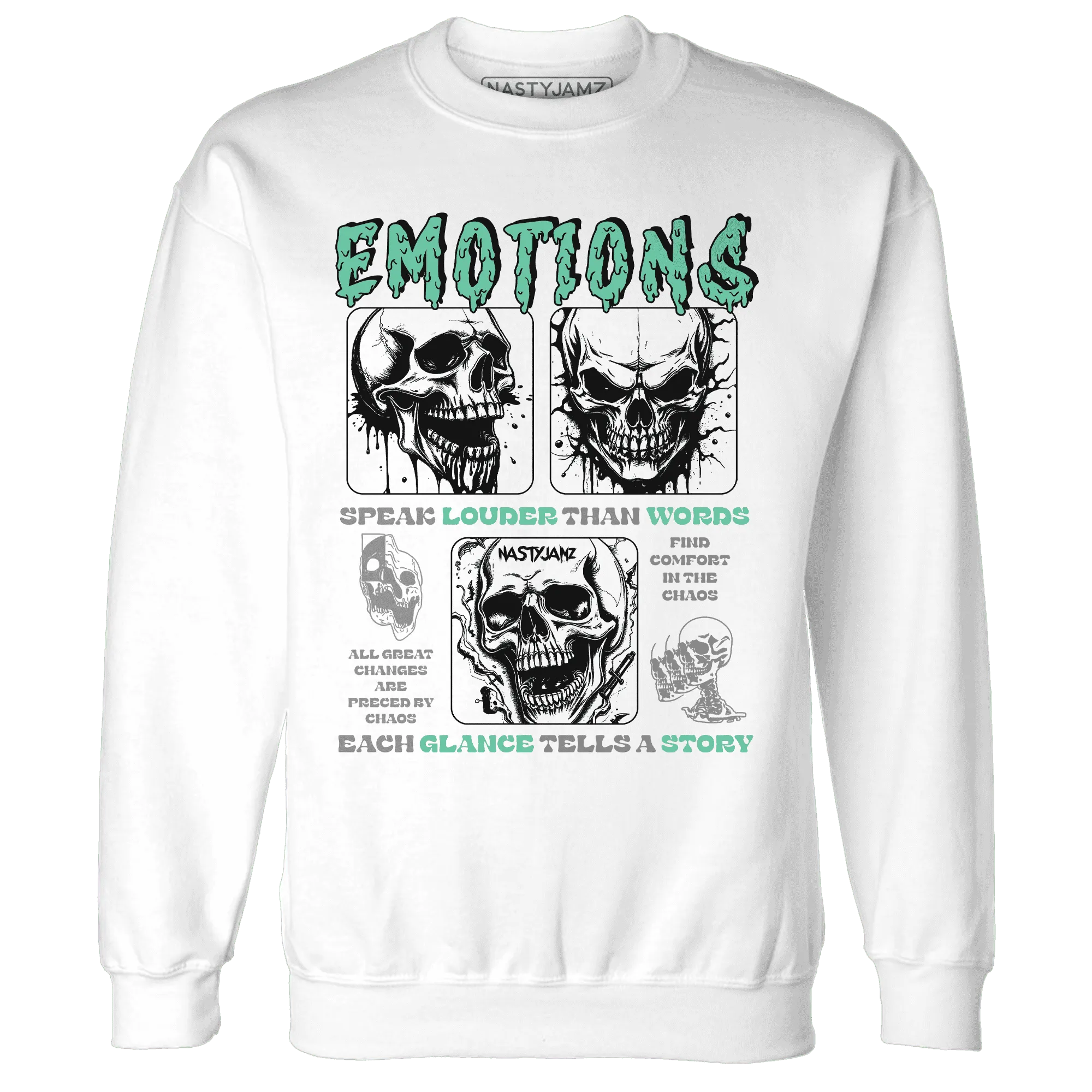 NastyJamz-High-OG-Green-Glow-1s-Sweatshirt-Match-Emotions-Skull