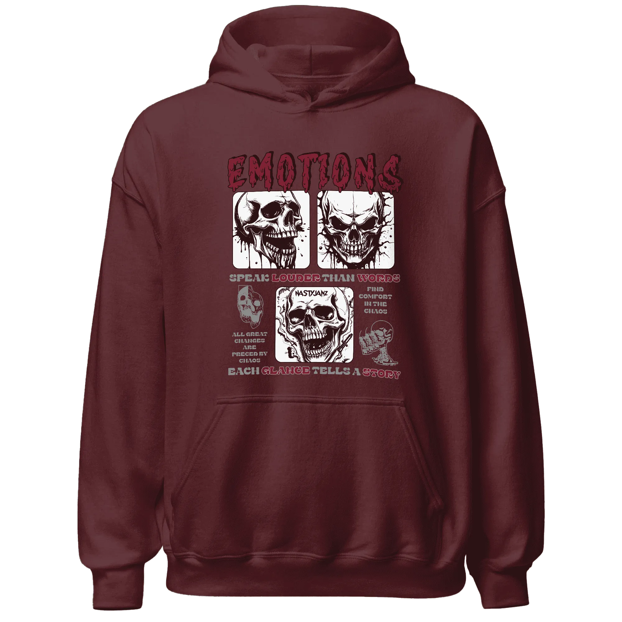 NastyJamz-High-White-Team-Red-1s-Hoodie-Match-Emotions-Skull