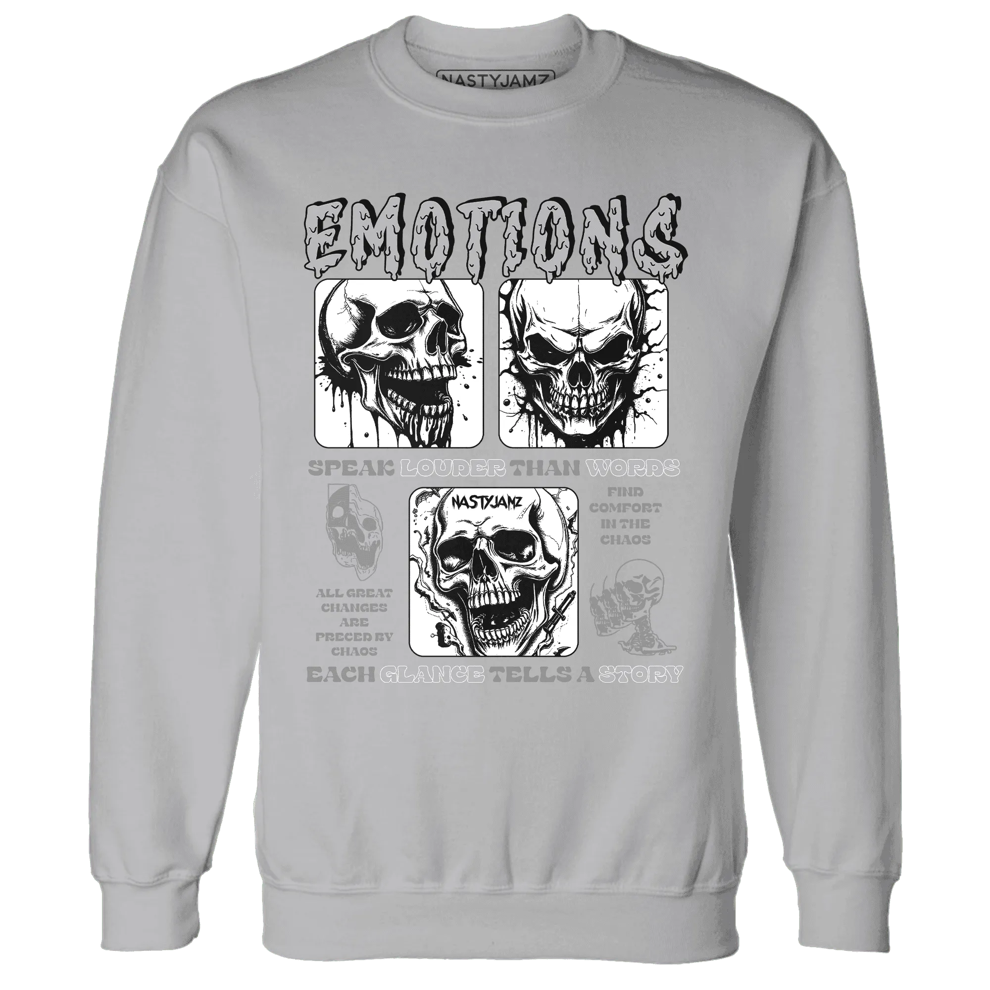 NastyJamz-Wolf-Grey-1s-Sweatshirt-Match-Emotions-Skull