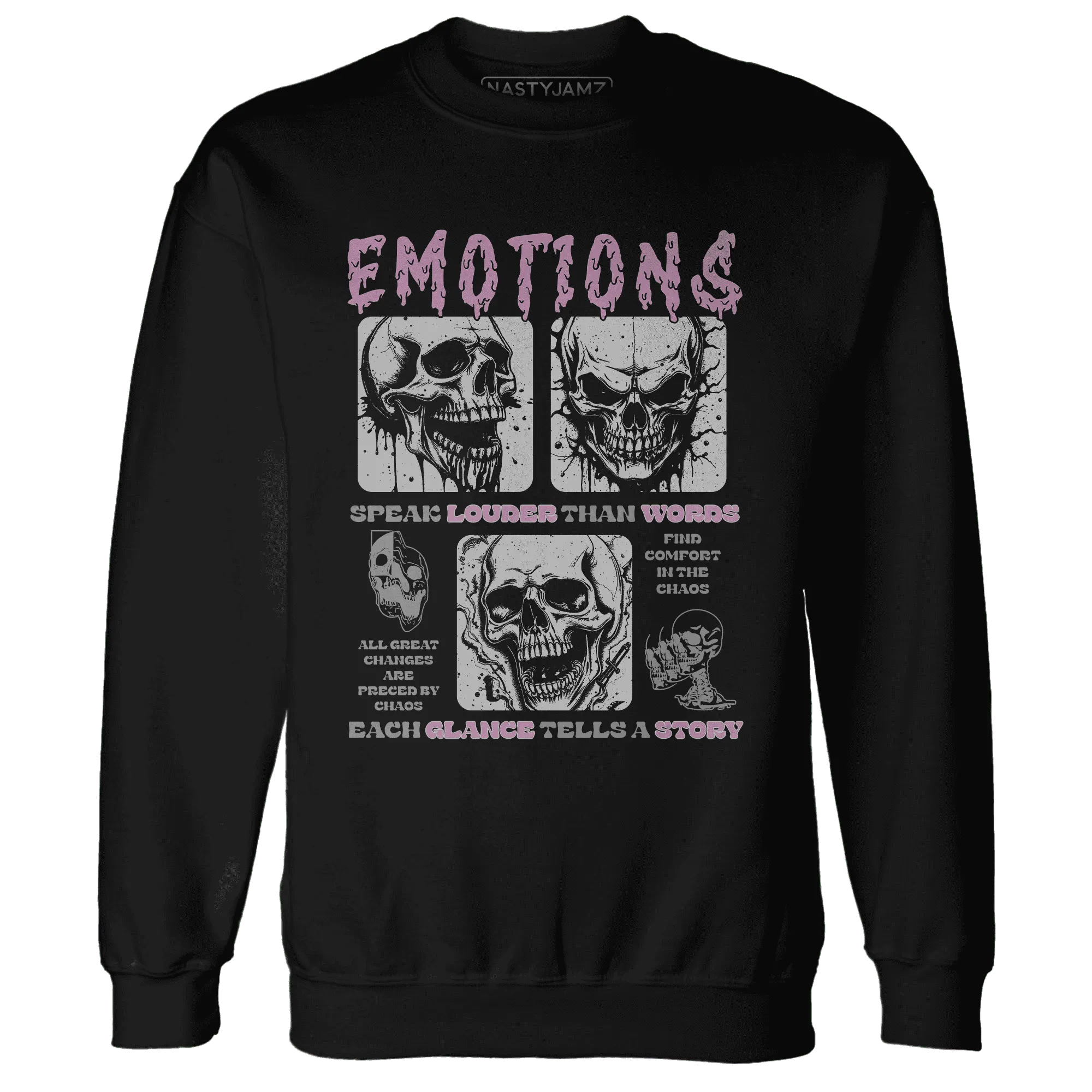 Orchid-Neutral-Grey-Black-White-4s-NastyJamz-Sweatshirt-Match-Emotions-Skull