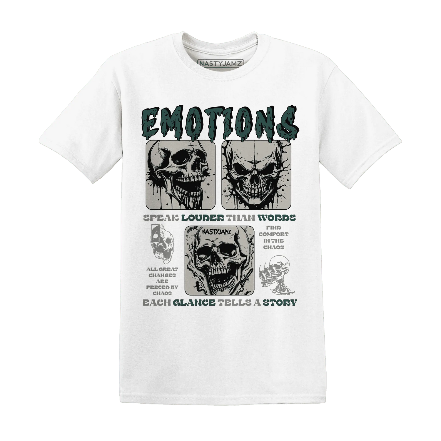 Oxidized-Green-4s-NastyJamz-T-Shirt-Match-Emotions-Skull