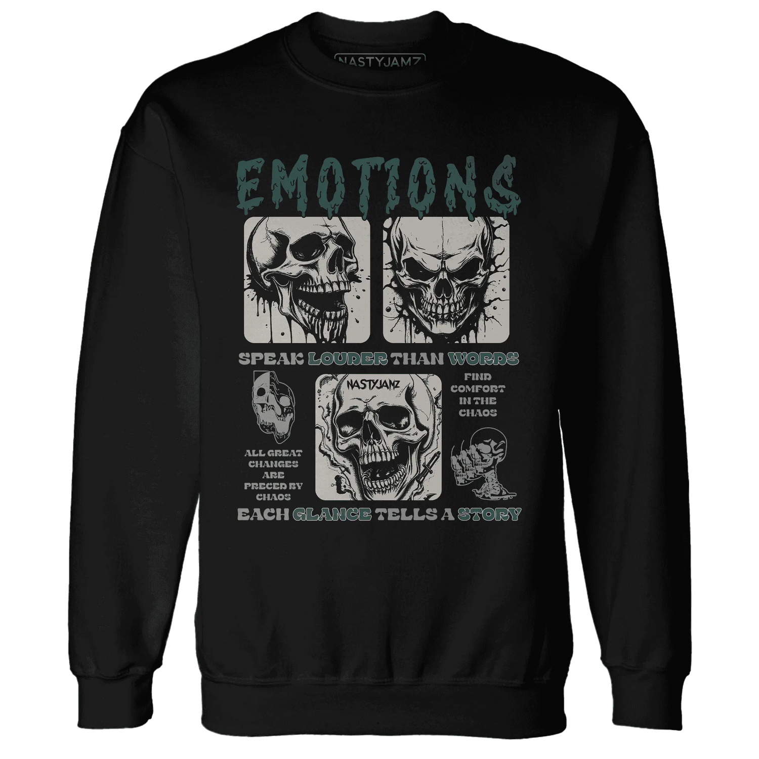 Oxidized-Green-4s-NastyJamz-Sweatshirt-Match-Emotions-Skull