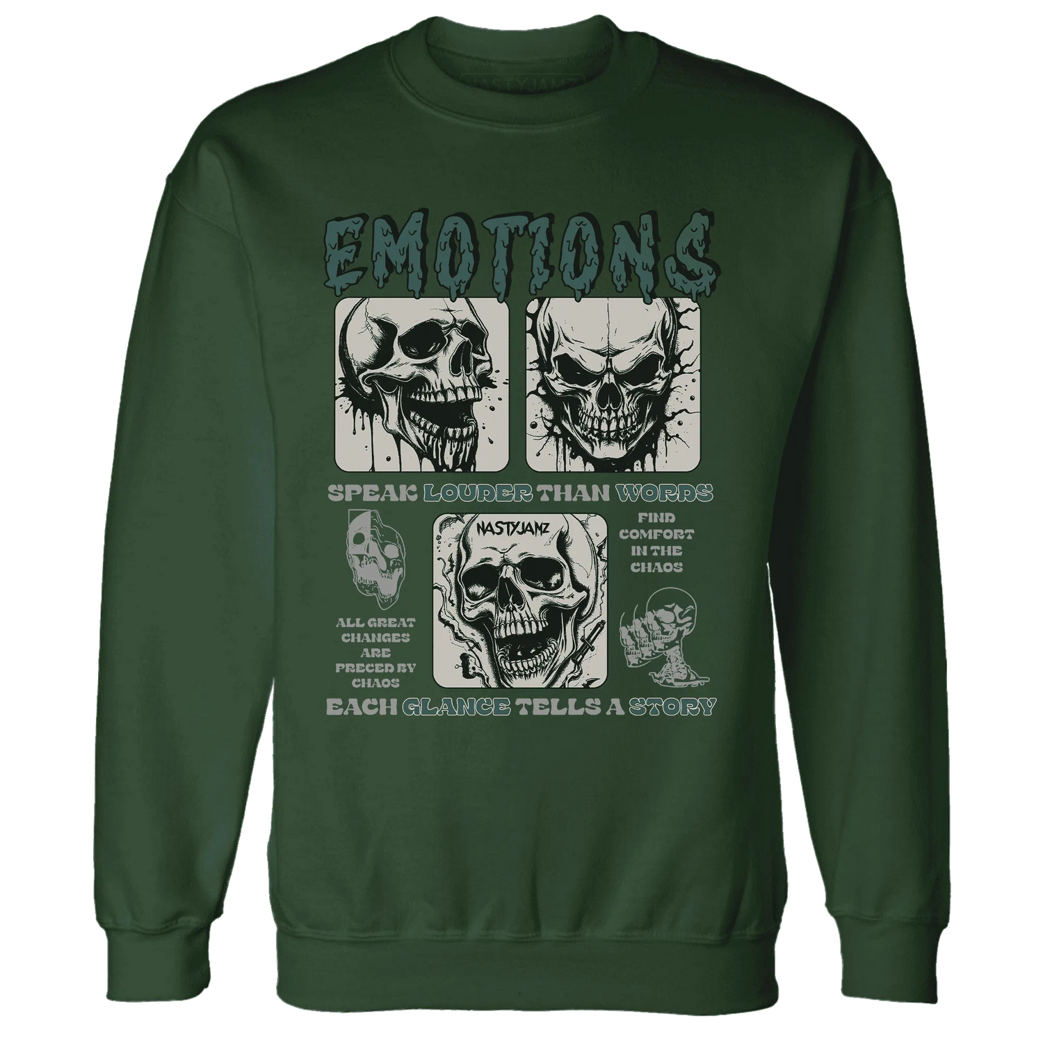 Oxidized-Green-4s-NastyJamz-Sweatshirt-Match-Emotions-Skull