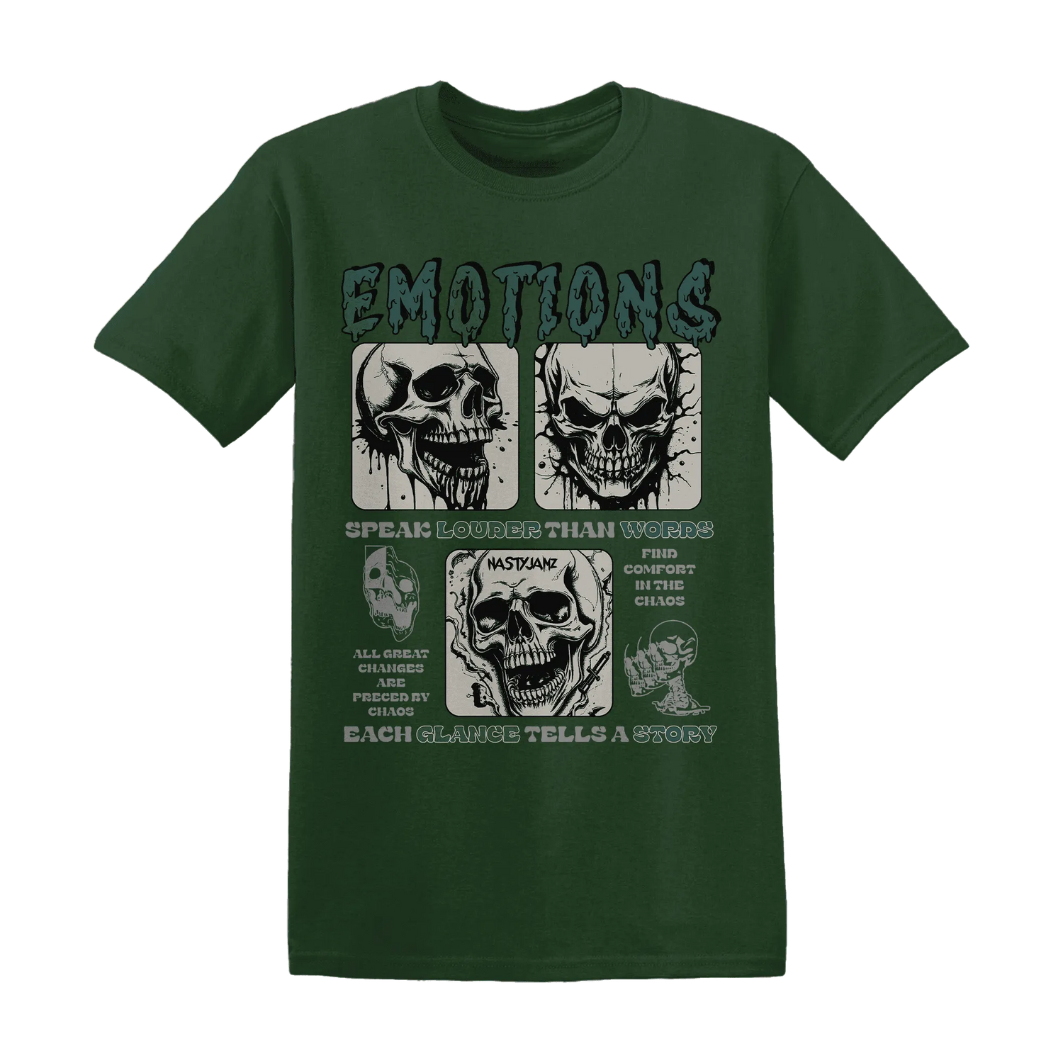 Oxidized-Green-4s-NastyJamz-T-Shirt-Match-Emotions-Skull
