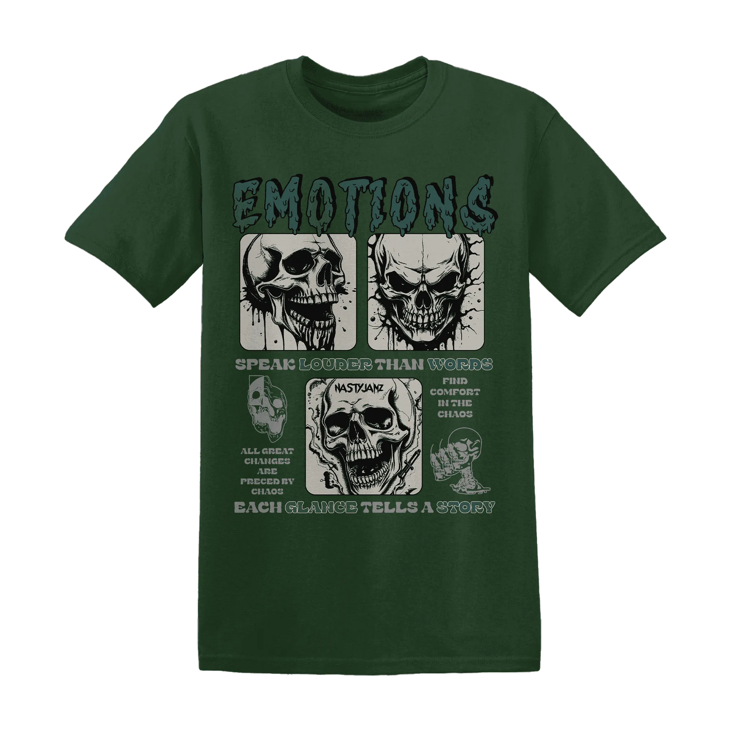 NastyJamz-Oxidized-Green-4s-T-Shirt-Match-Emotions-Skull