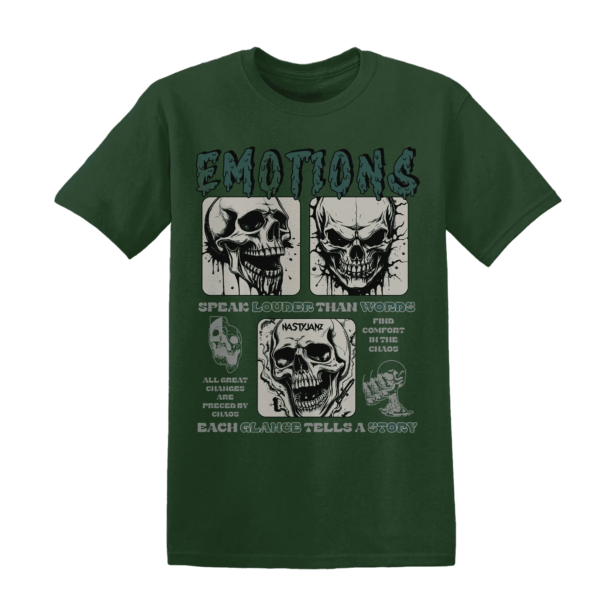 NastyJamz-Oxidized-Green-4s-T-Shirt-Match-Emotions-Skull
