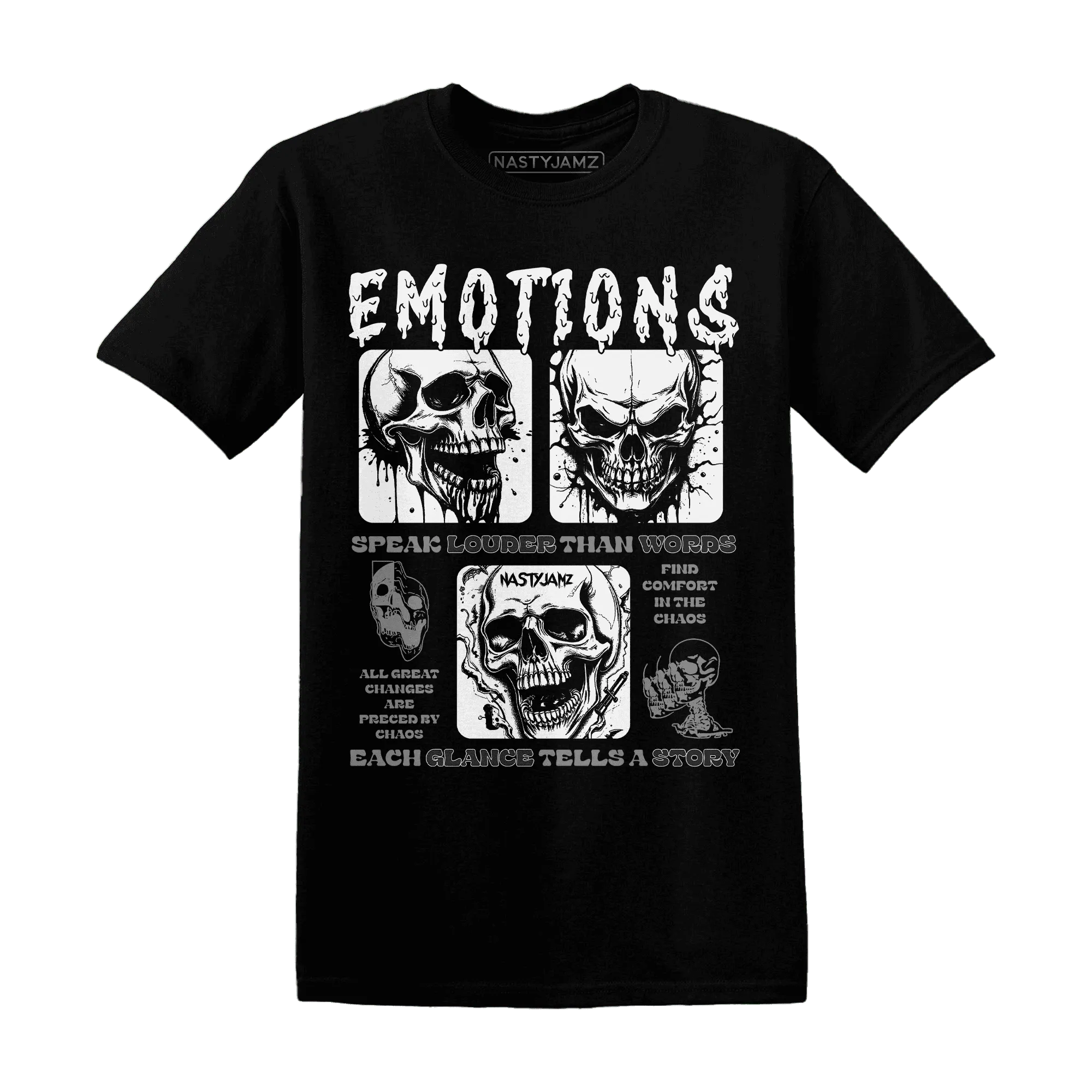 NastyJamz-White-Thunder-4s-T-Shirt-Match-Emotions-Skull