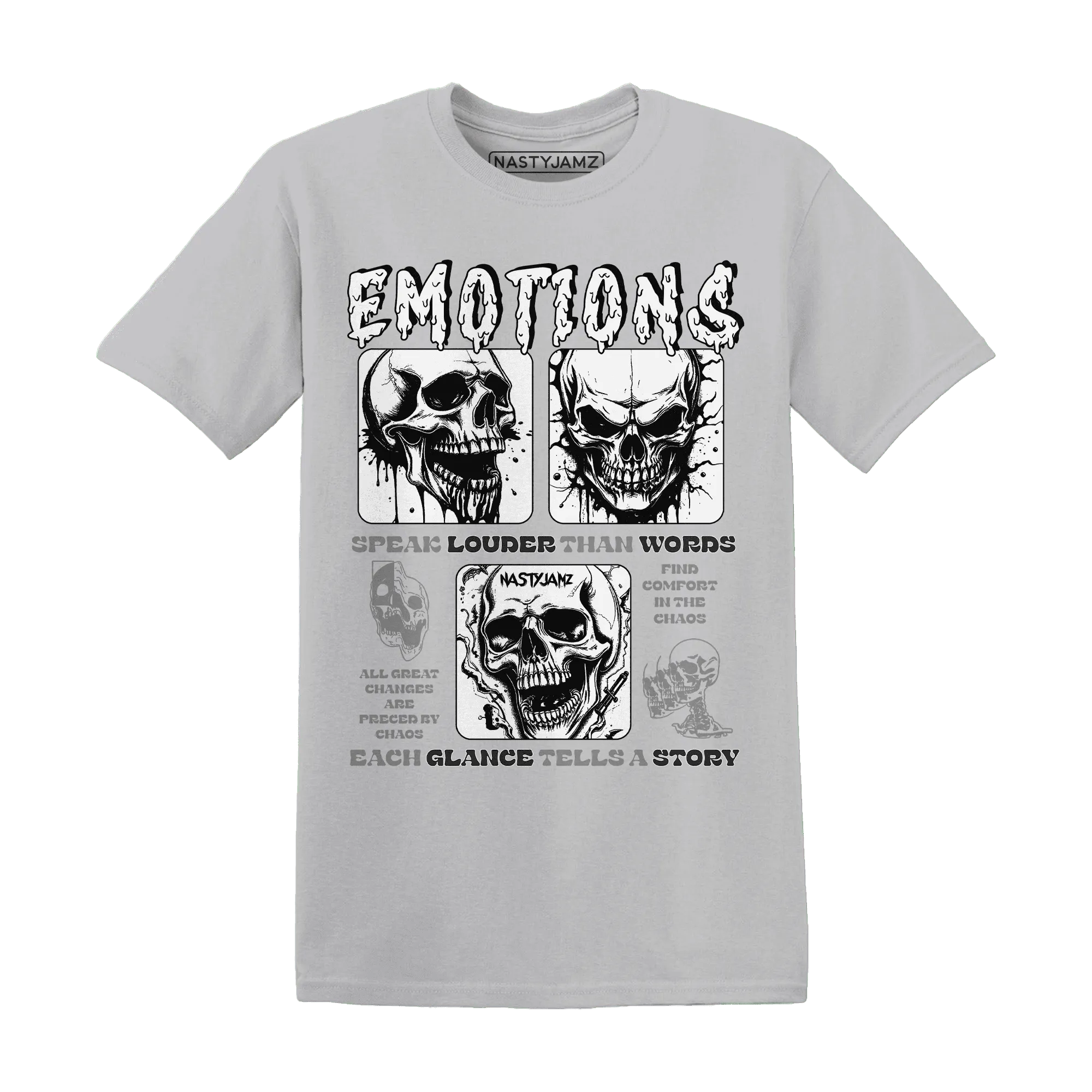 NastyJamz-White-Thunder-4s-T-Shirt-Match-Emotions-Skull