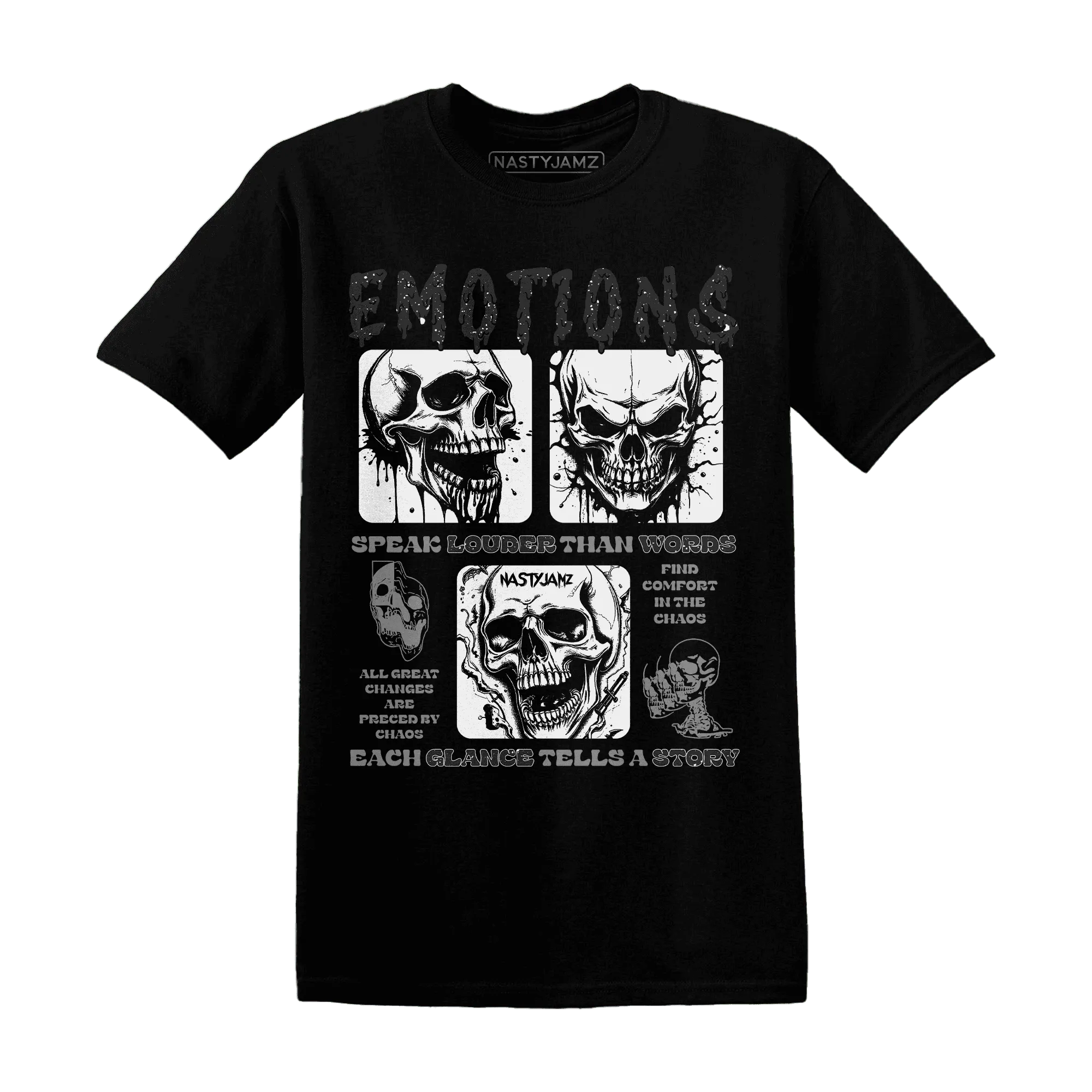 NastyJamz-Reverse-Oreo-6s-T-Shirt-Match-Emotions-Skull