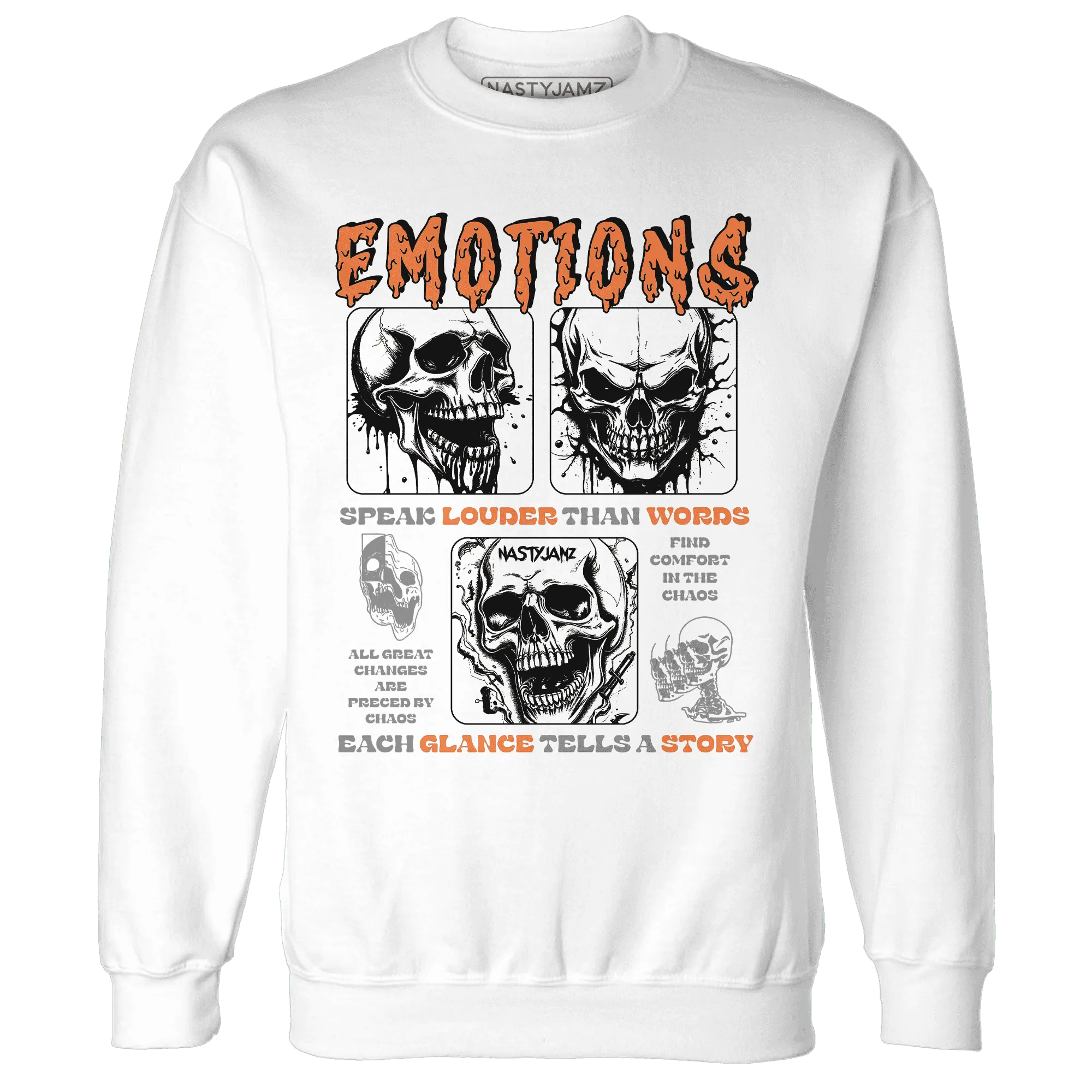 NastyJamz-AM-TW-White-Orange-Sweatshirt-Match-Emotions-Skull