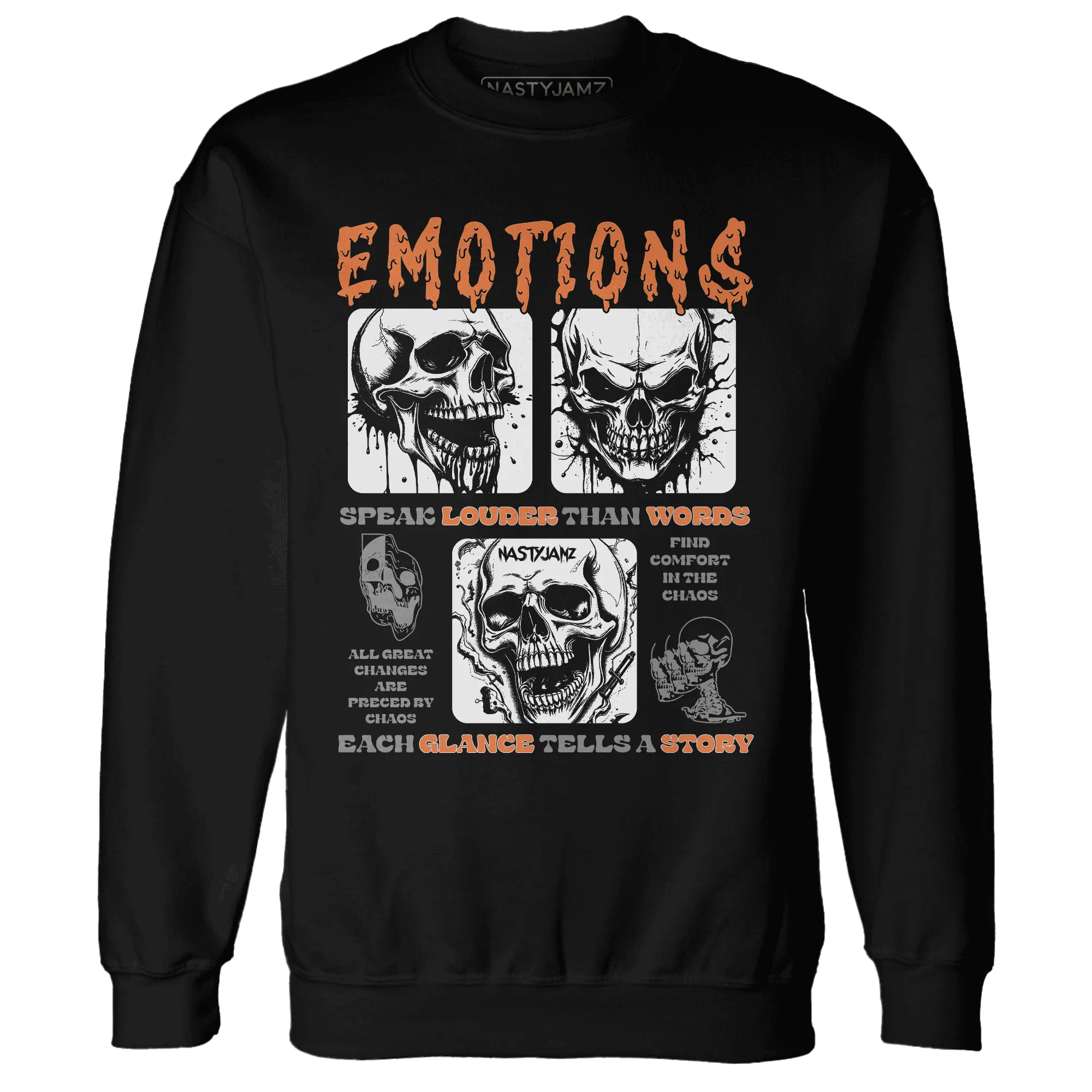 NastyJamz-AM-TW-White-Orange-Sweatshirt-Match-Emotions-Skull