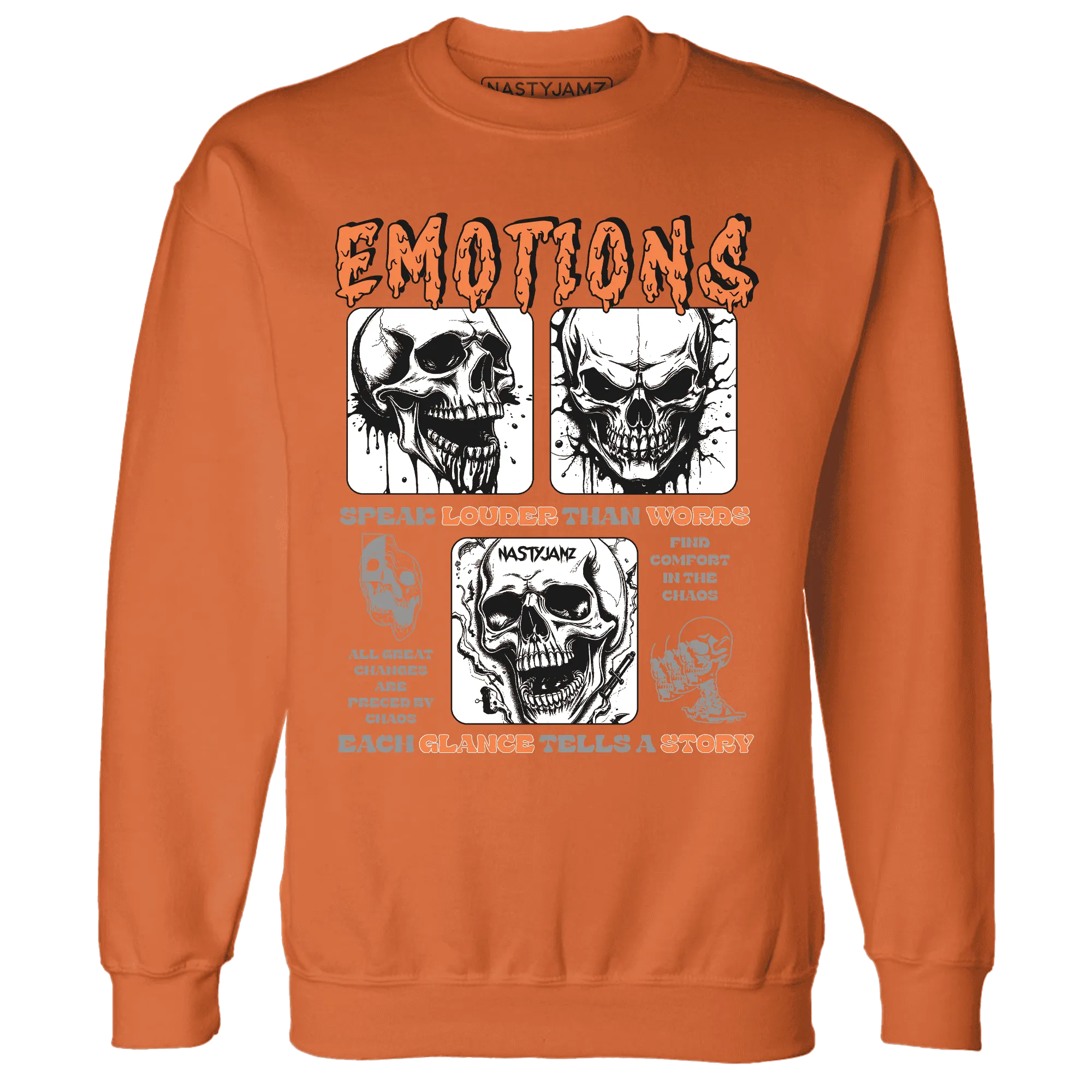 NastyJamz-AM-TW-White-Orange-Sweatshirt-Match-Emotions-Skull