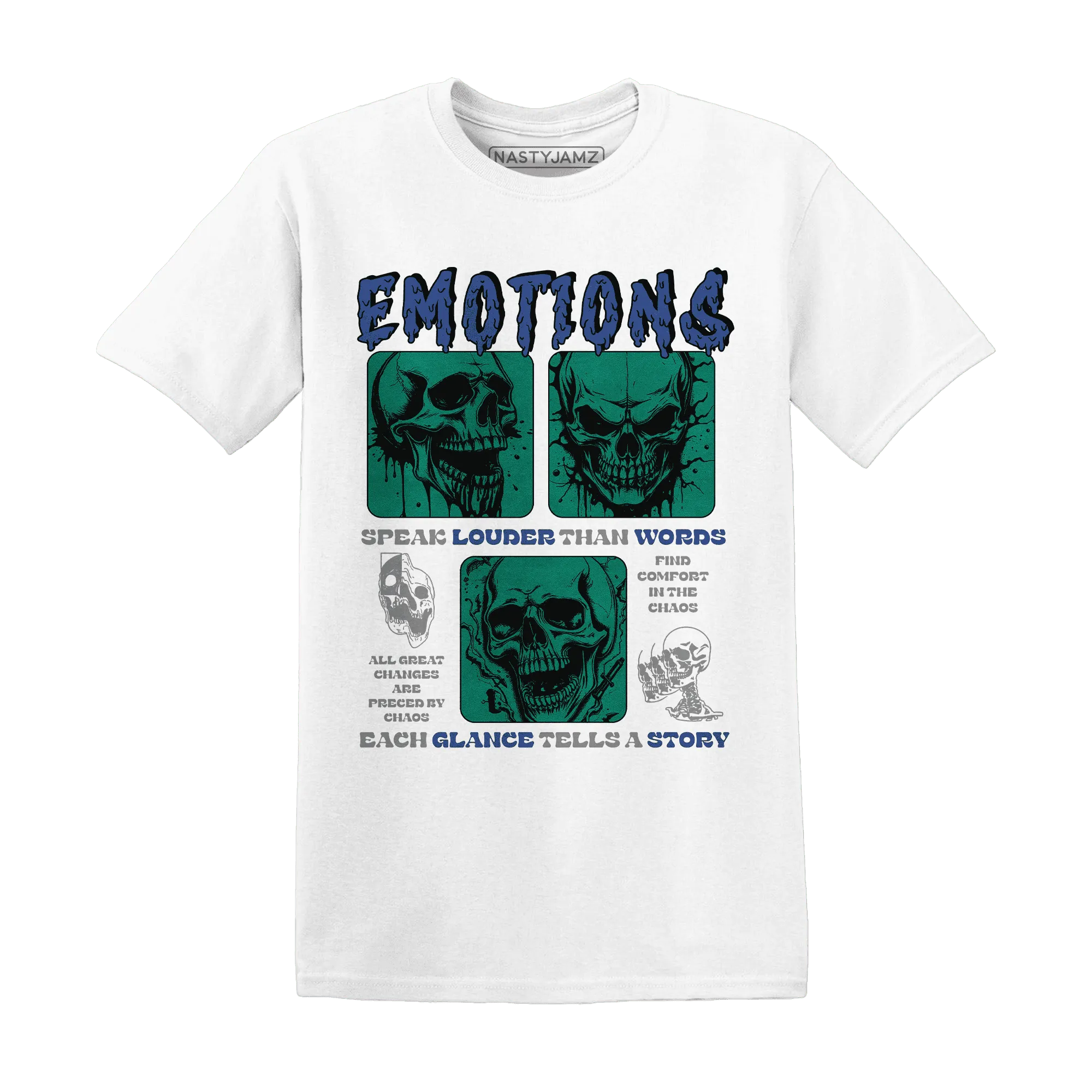 Dunk-Hyper-Royal-Malachite-NastyJamz-T-Shirt-Match-Emotions-Skull