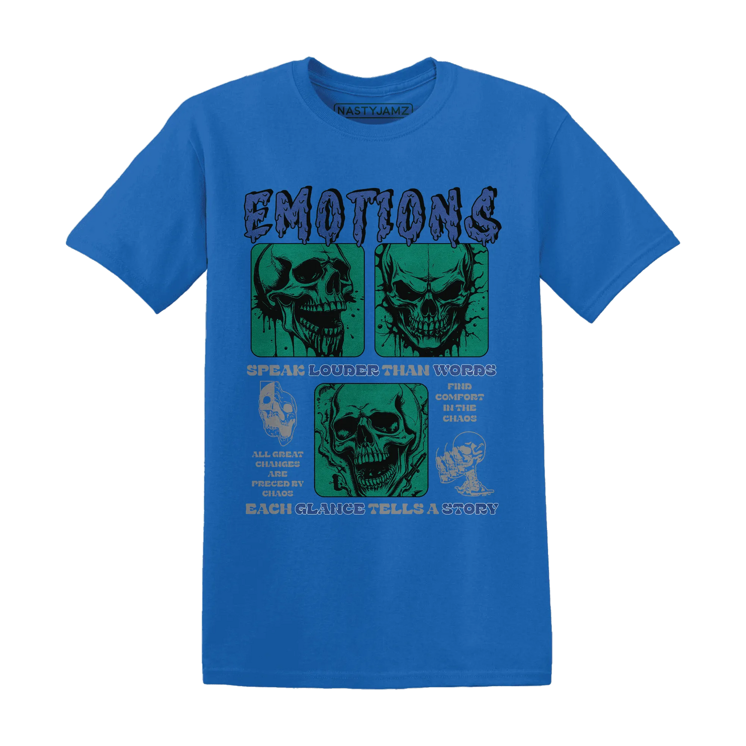 Dunk-Hyper-Royal-Malachite-NastyJamz-T-Shirt-Match-Emotions-Skull