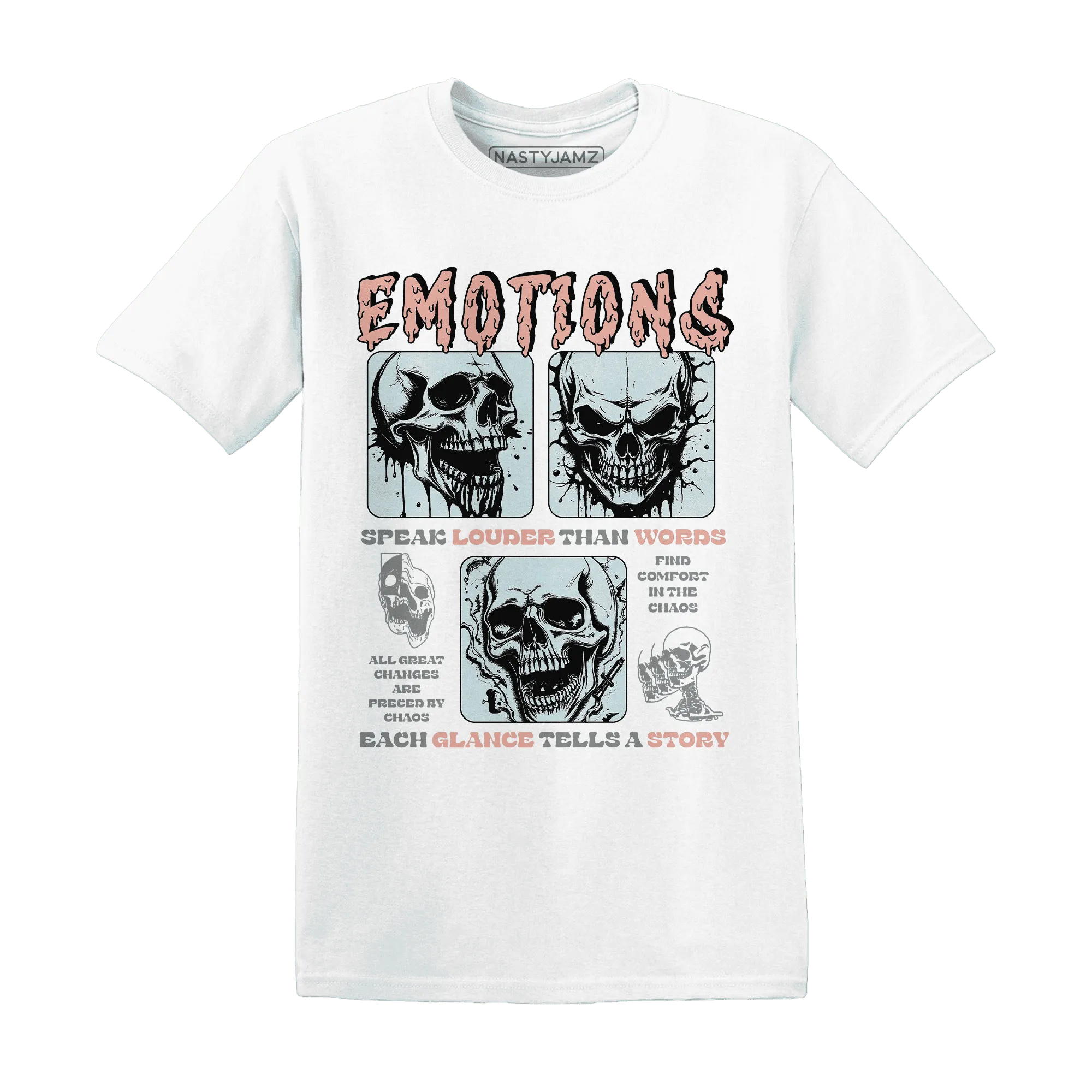 Dunk-Low-Glacier-Blue-Arctic-Orange-NastyJamz-T-Shirt-Match-Emotions-Skull