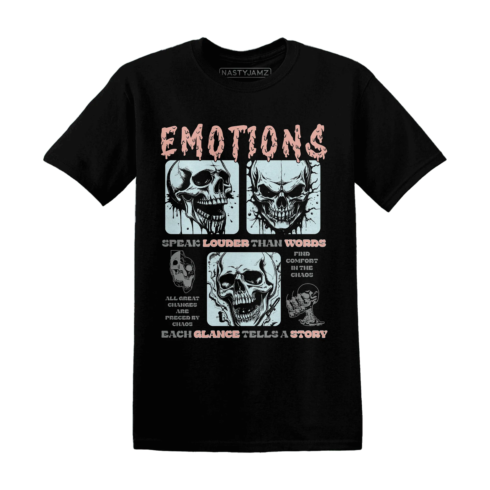Dunk-Low-Glacier-Blue-Arctic-Orange-NastyJamz-T-Shirt-Match-Emotions-Skull