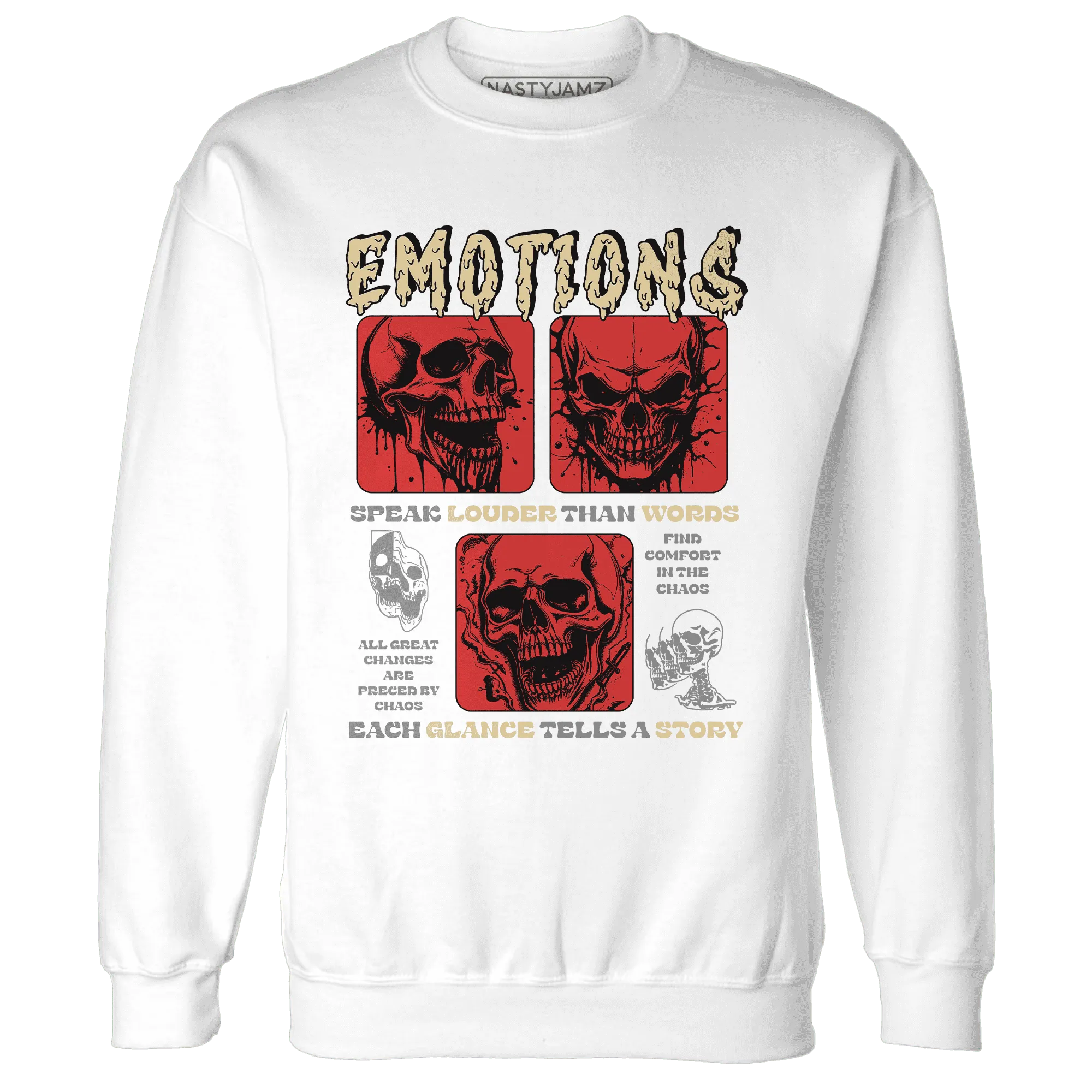 Dunk-Strawberry-Waffle-NastyJamz-Sweatshirt-Match-Emotions-Skull