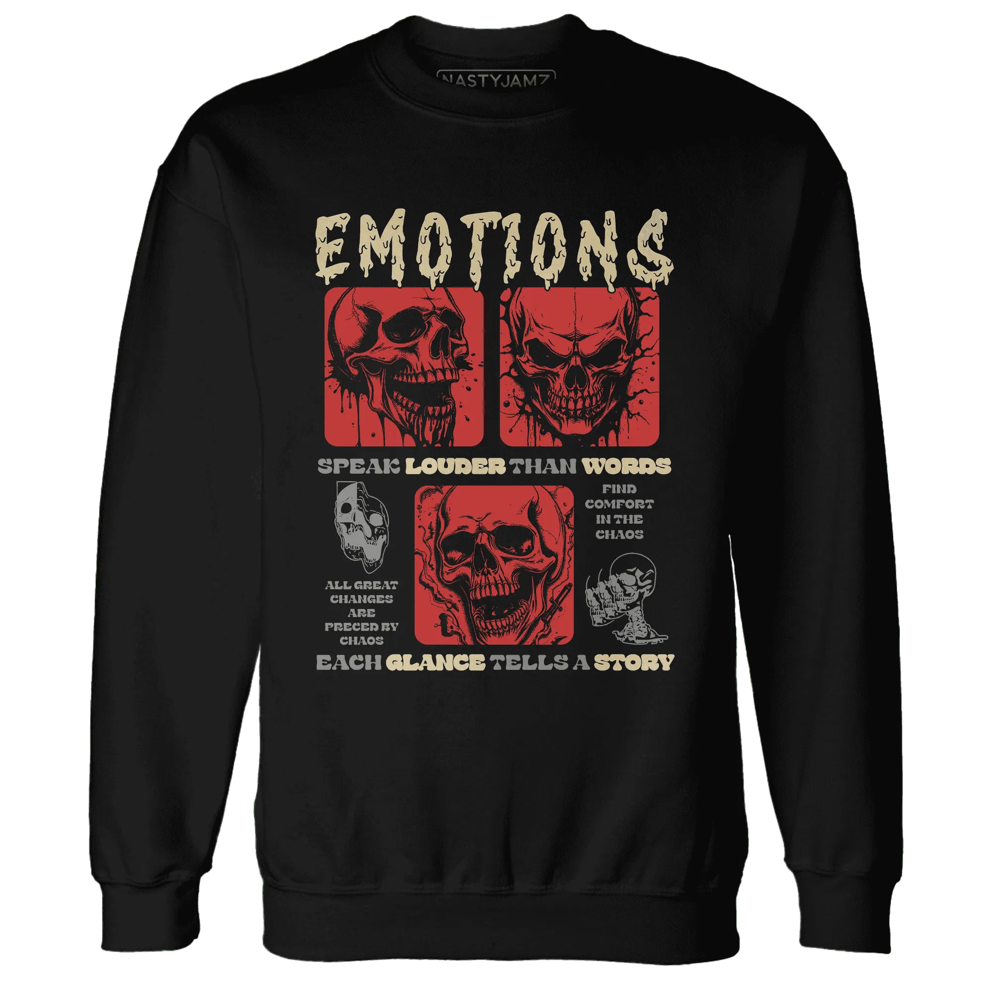 Dunk-Strawberry-Waffle-NastyJamz-Sweatshirt-Match-Emotions-Skull