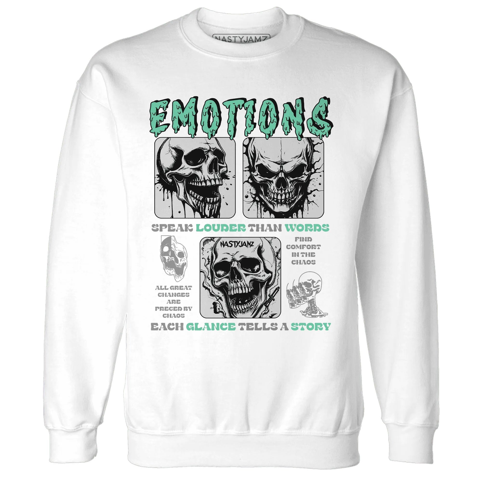 Green-Glow-3s-NastyJamz-Sweatshirt-Match-Emotions-Skull