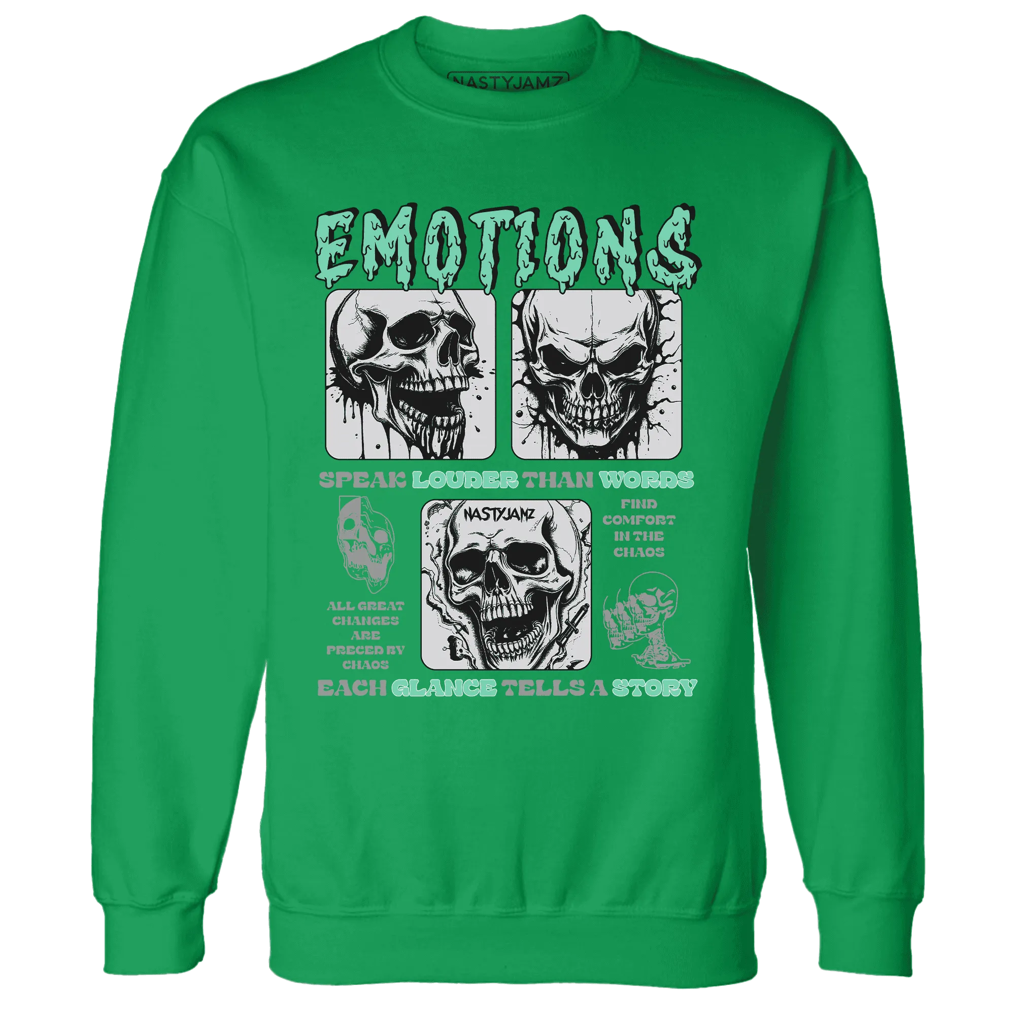 Green-Glow-3s-NastyJamz-Sweatshirt-Match-Emotions-Skull