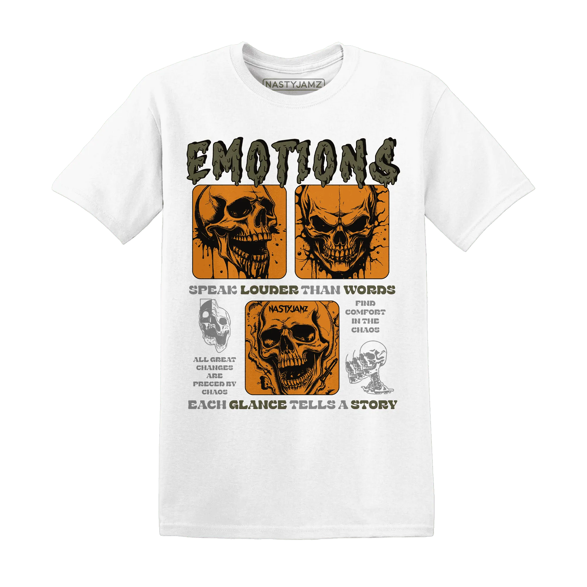 NastyJamz-Olive-5s-T-Shirt-Match-Emotions-Skull