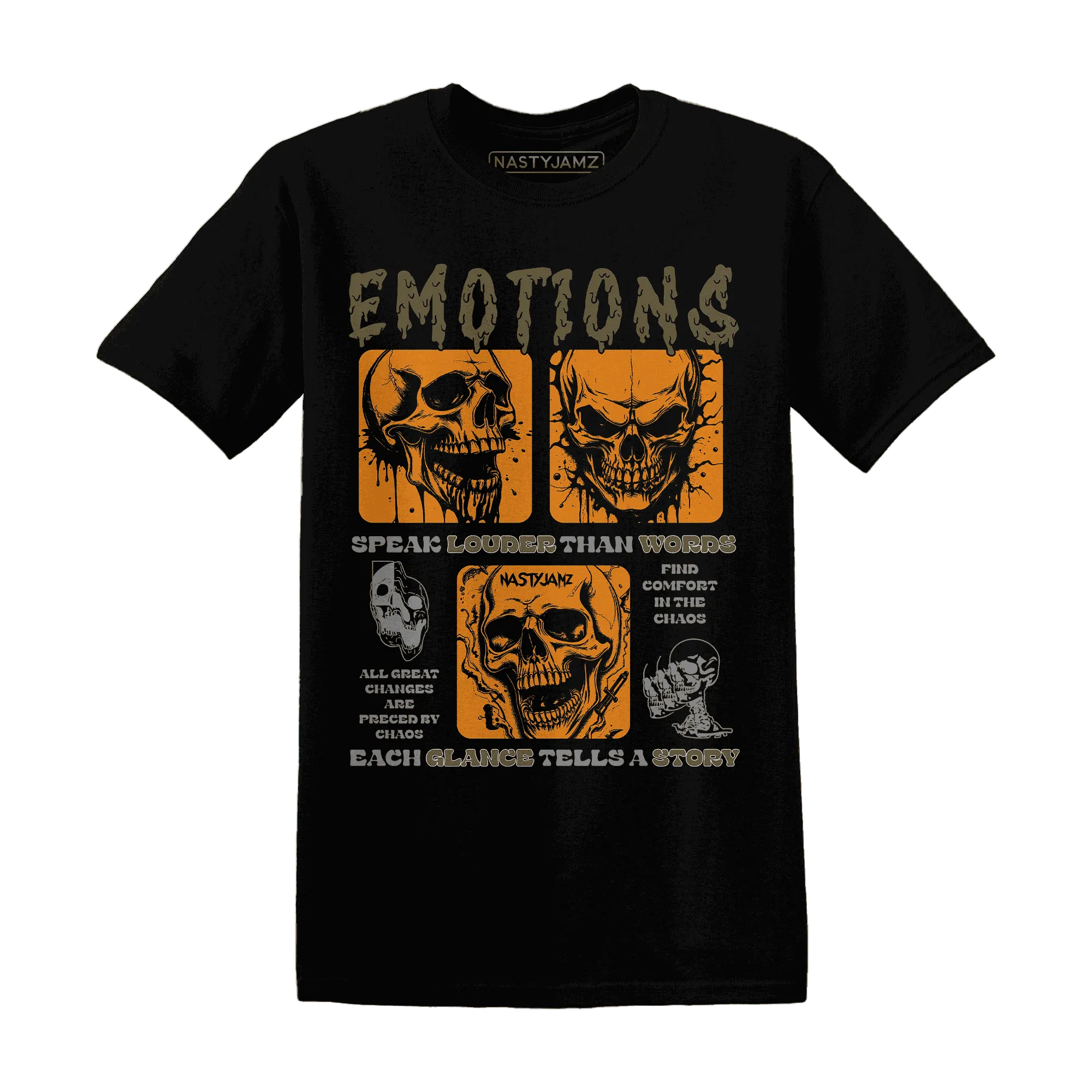 NastyJamz-Olive-5s-T-Shirt-Match-Emotions-Skull