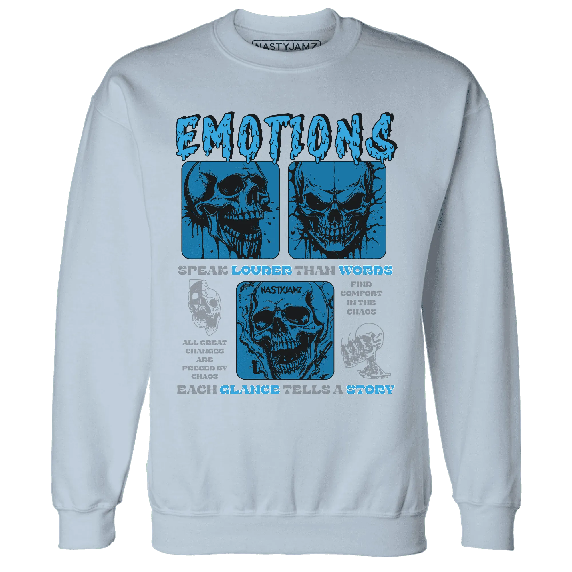 NastyJamz-Powder-Blue-9s-Sweatshirt-Match-Emotions-Skull