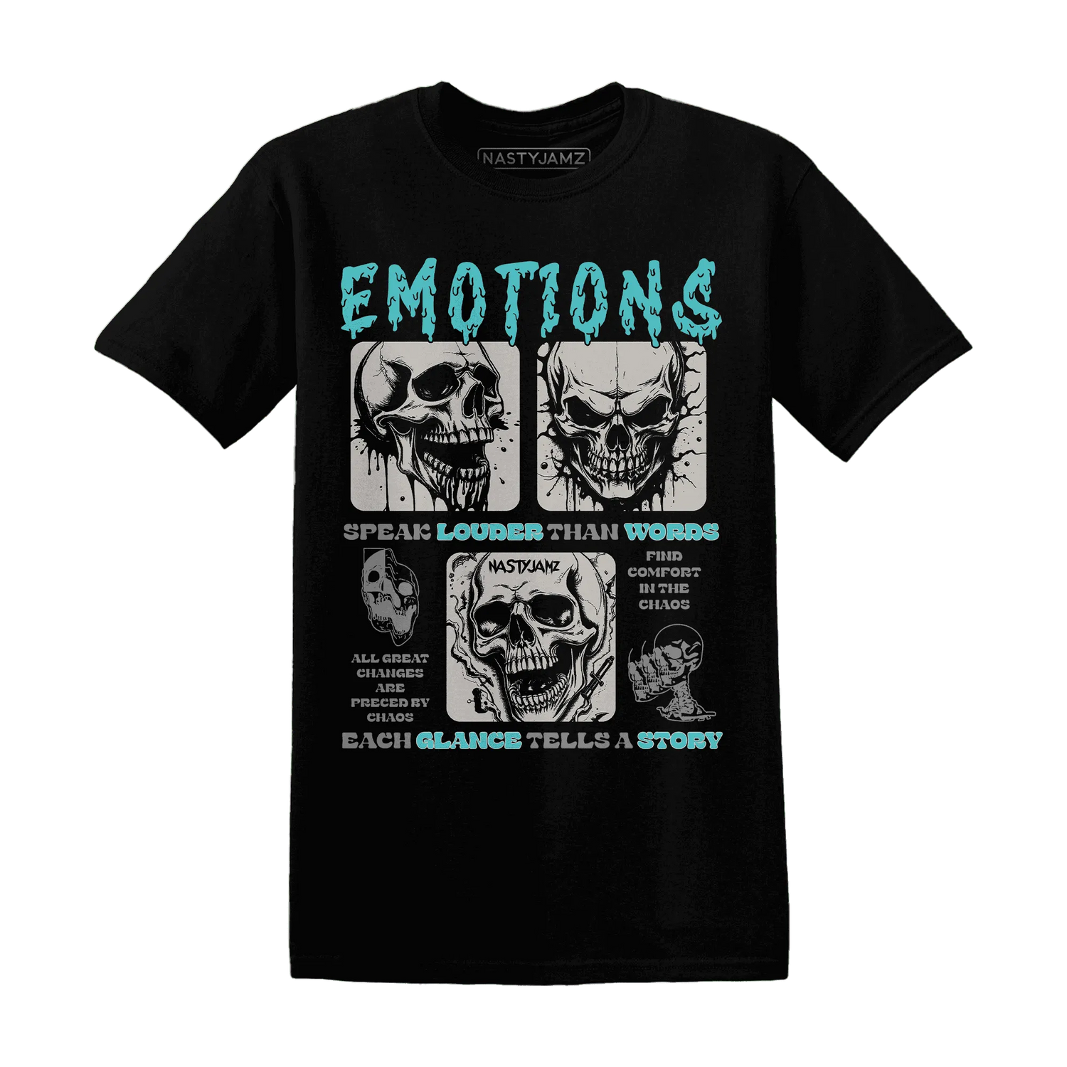 NastyJamz-NBL-Cyan-Burst-9060-T-Shirt-Match-Emotions-Skull