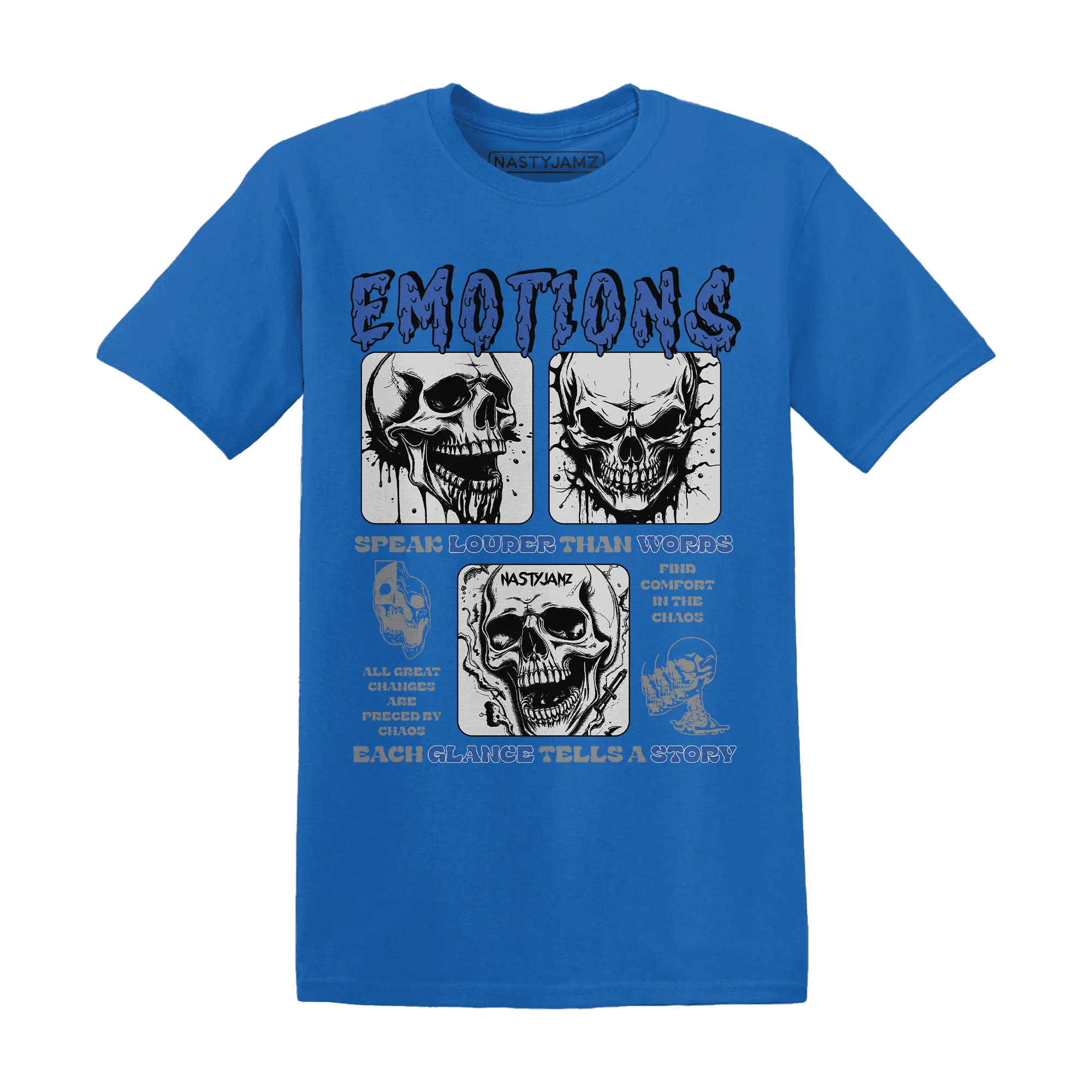 VaporMax-Game-Royal-Blue-NastyJamz-T-Shirt-Match-Emotions-Skull