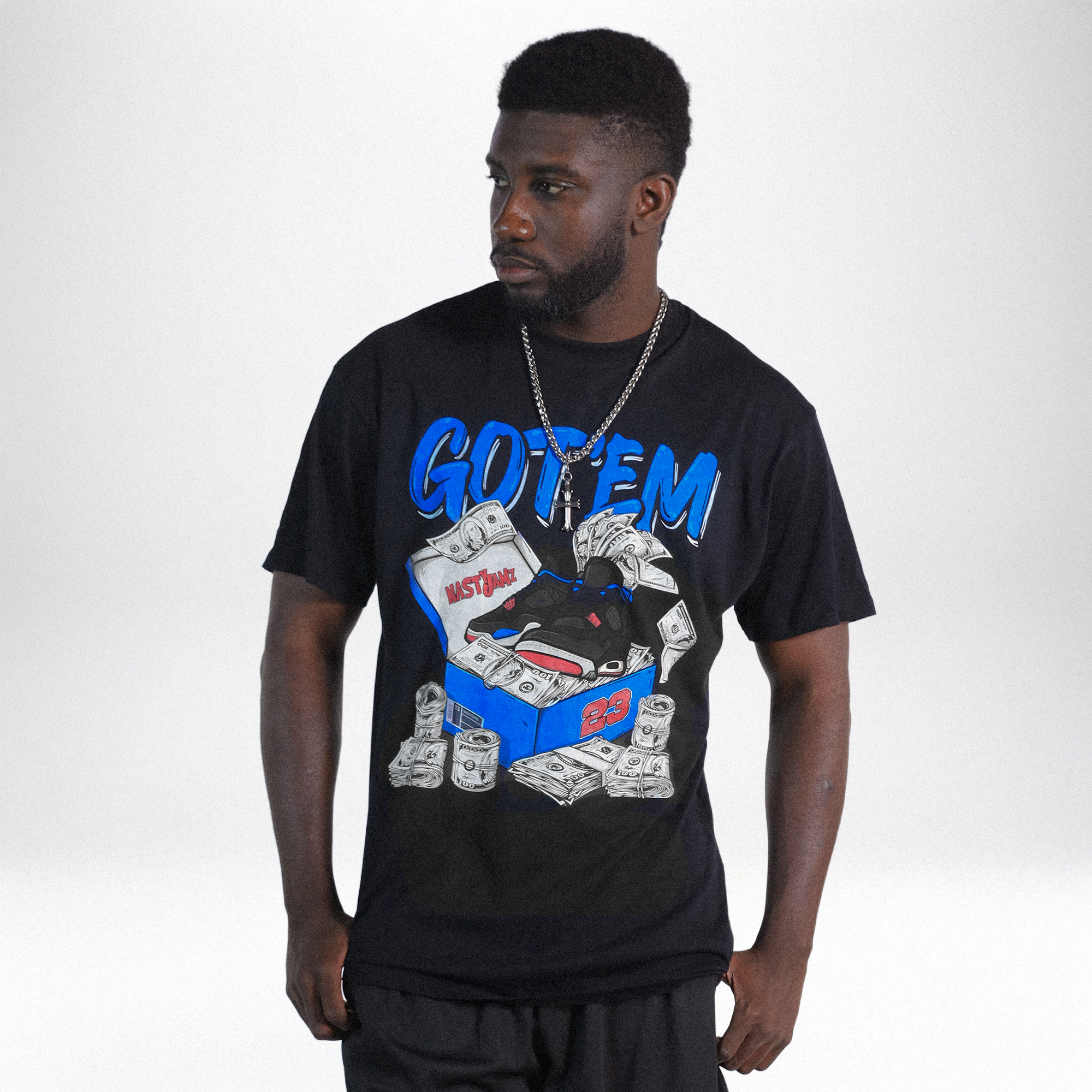 Rare Air 4s NastyJamz Premium T-Shirt Match Dollar Sneaker Box