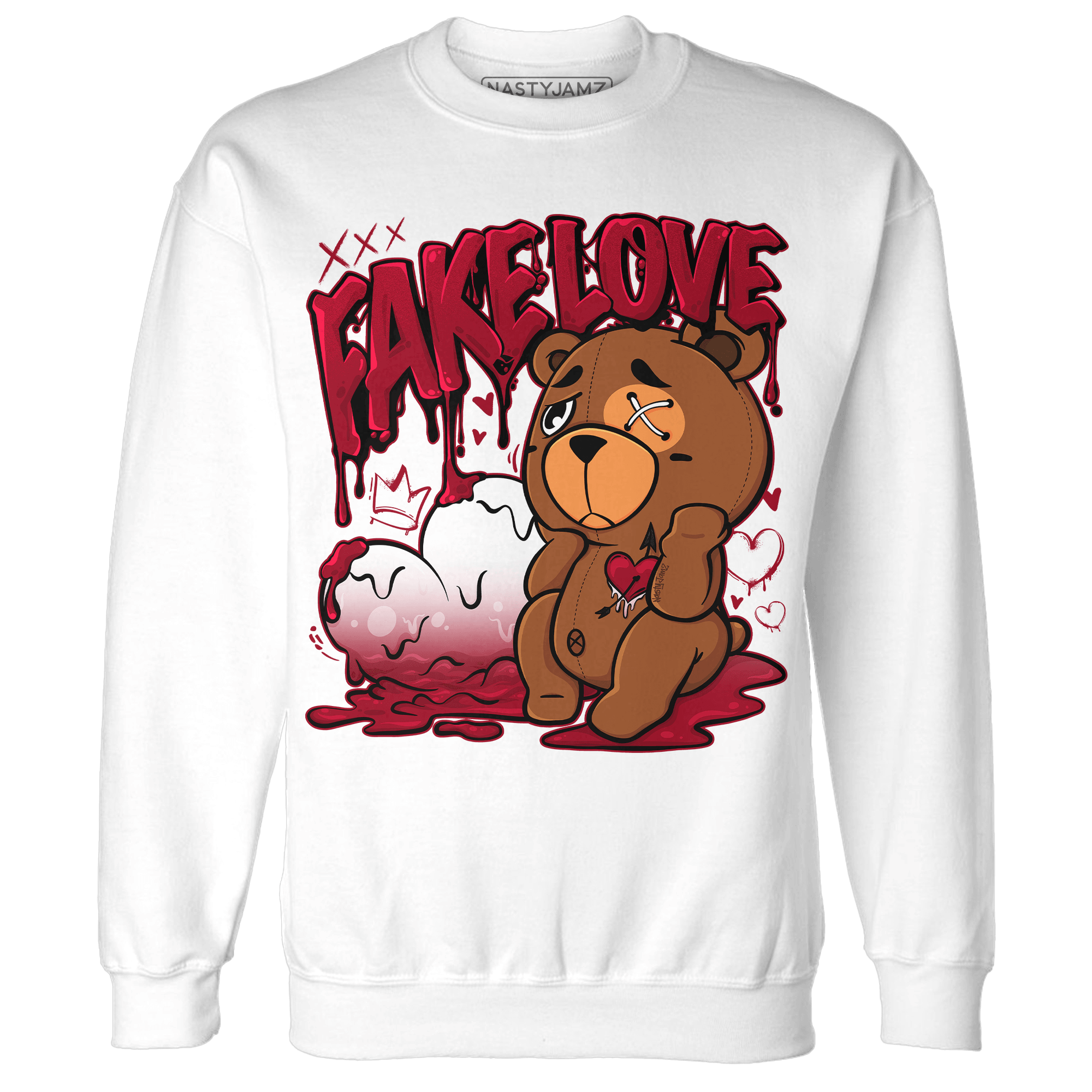 Retro Red Taxi 12s Sweatshirt Match Fake Love BER - NastyJamz