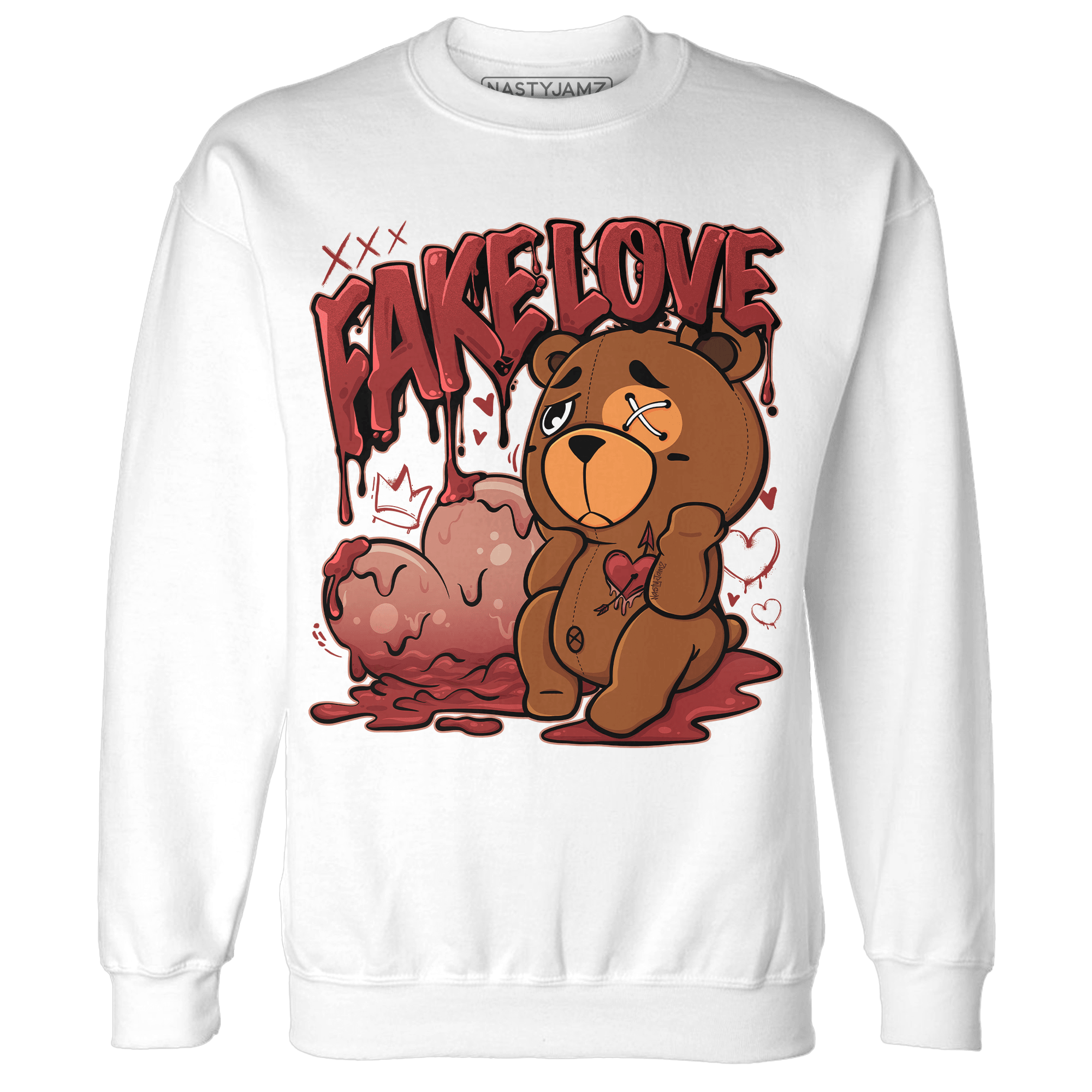 Dune Red 13s Sweatshirt Match Fake Love BER - NastyJamz