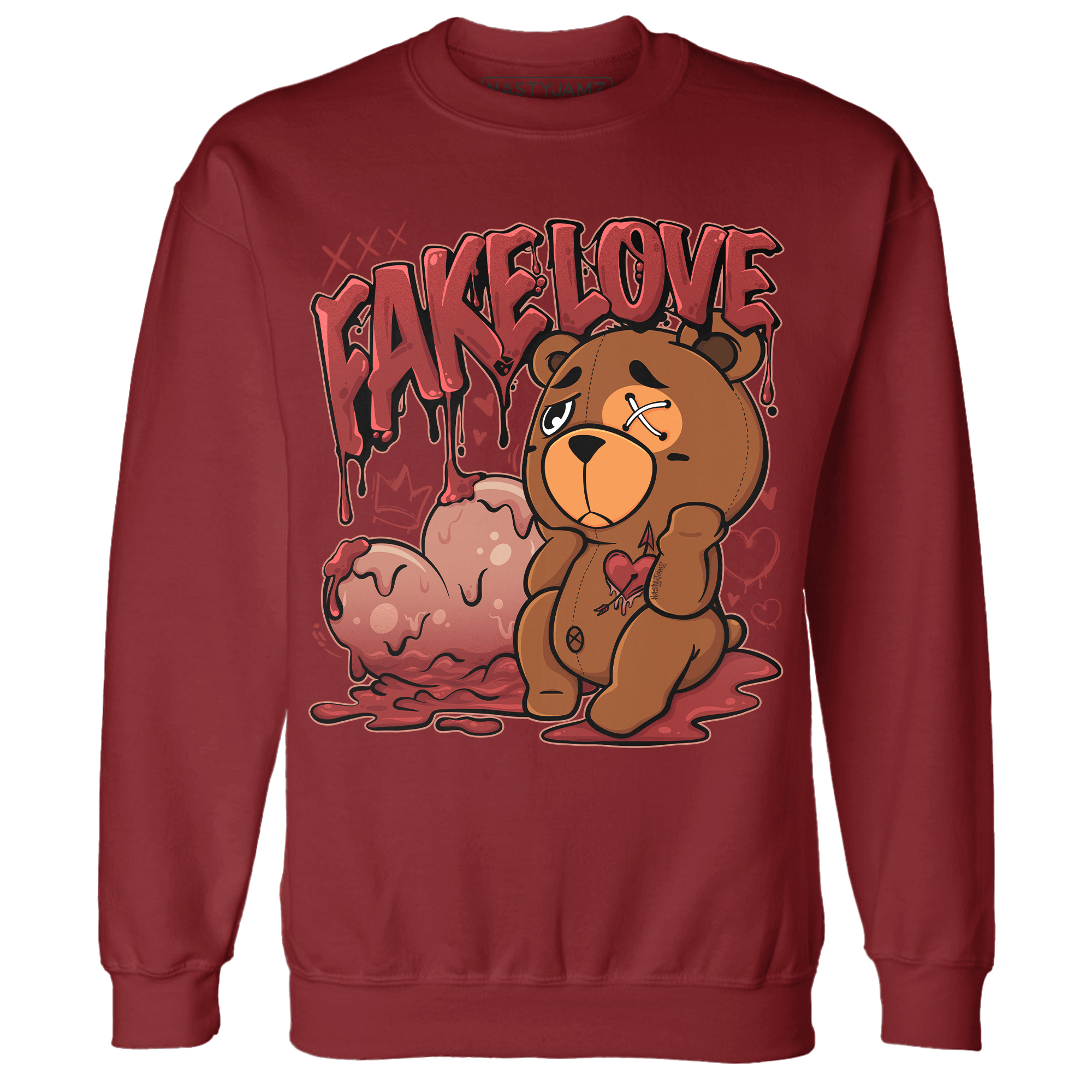 Dune Red 13s Sweatshirt Match Fake Love BER - NastyJamz