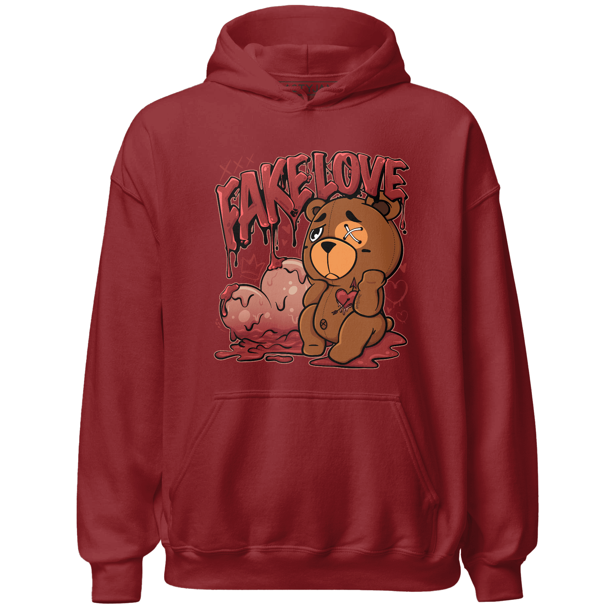 Dune Red 13s Hoodie Match Fake Love BER - NastyJamz