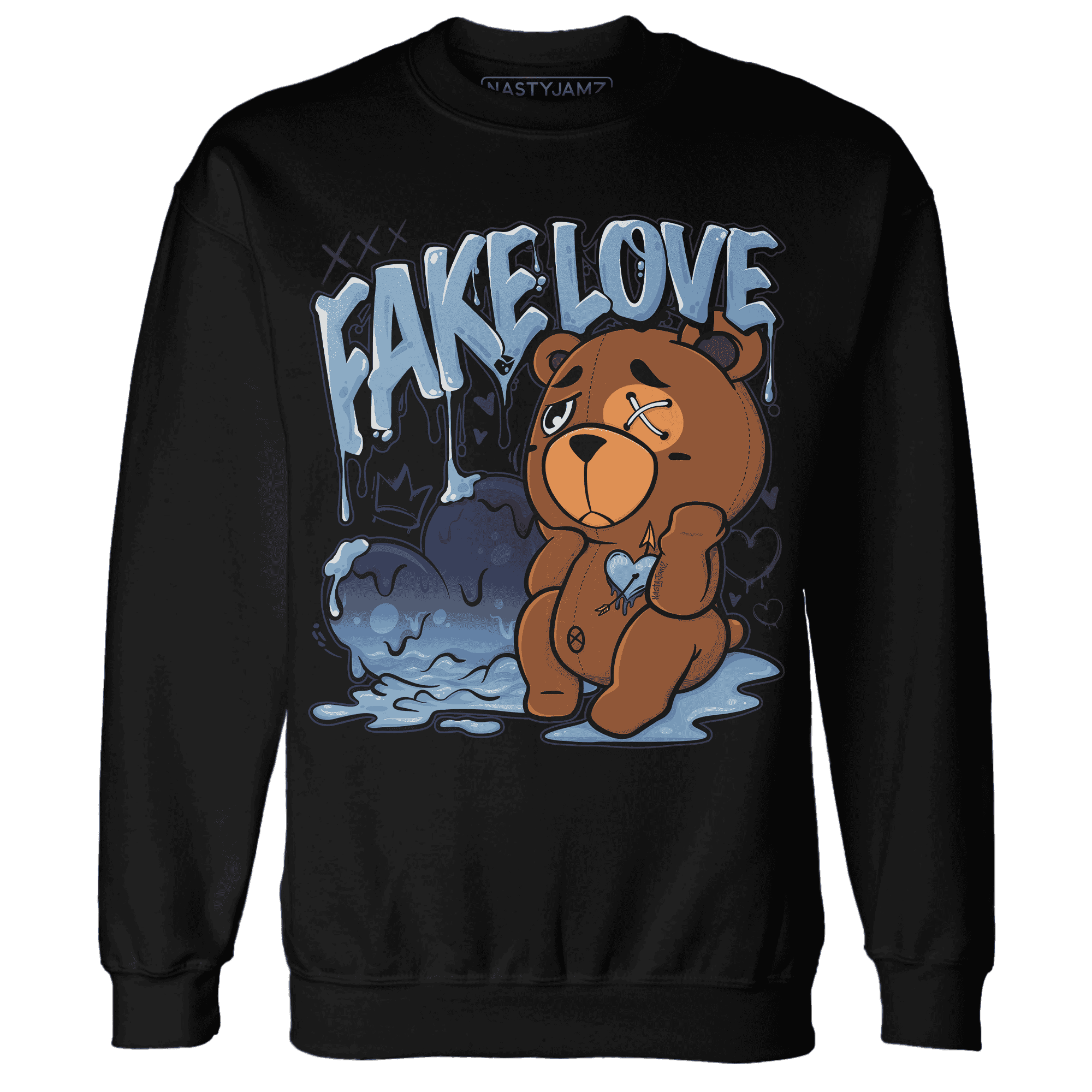 First In Flight 1s Sweatshirt Match Fake Love BER - NastyJamz