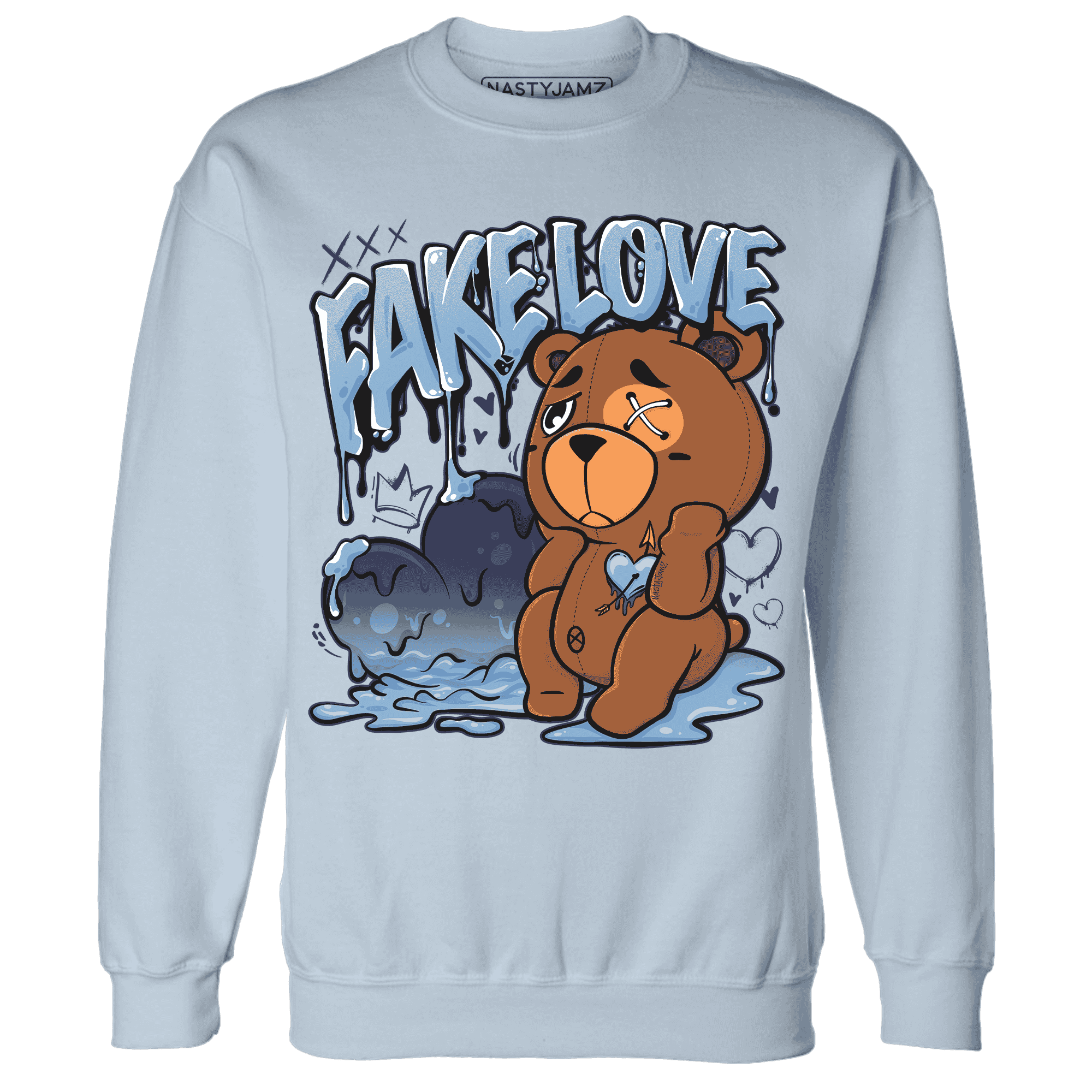 First In Flight 1s Sweatshirt Match Fake Love BER - NastyJamz
