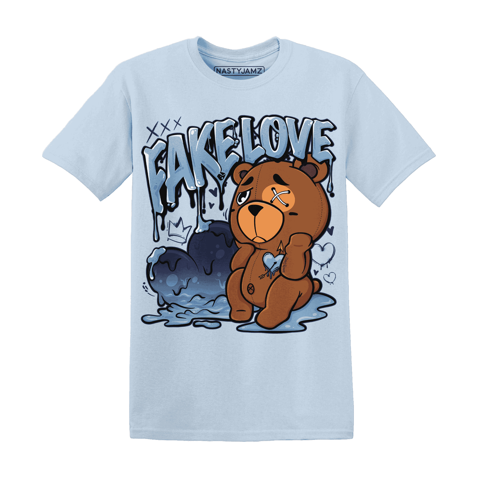First In Flight 1s T Shirt Match Fake Love BER - NastyJamz