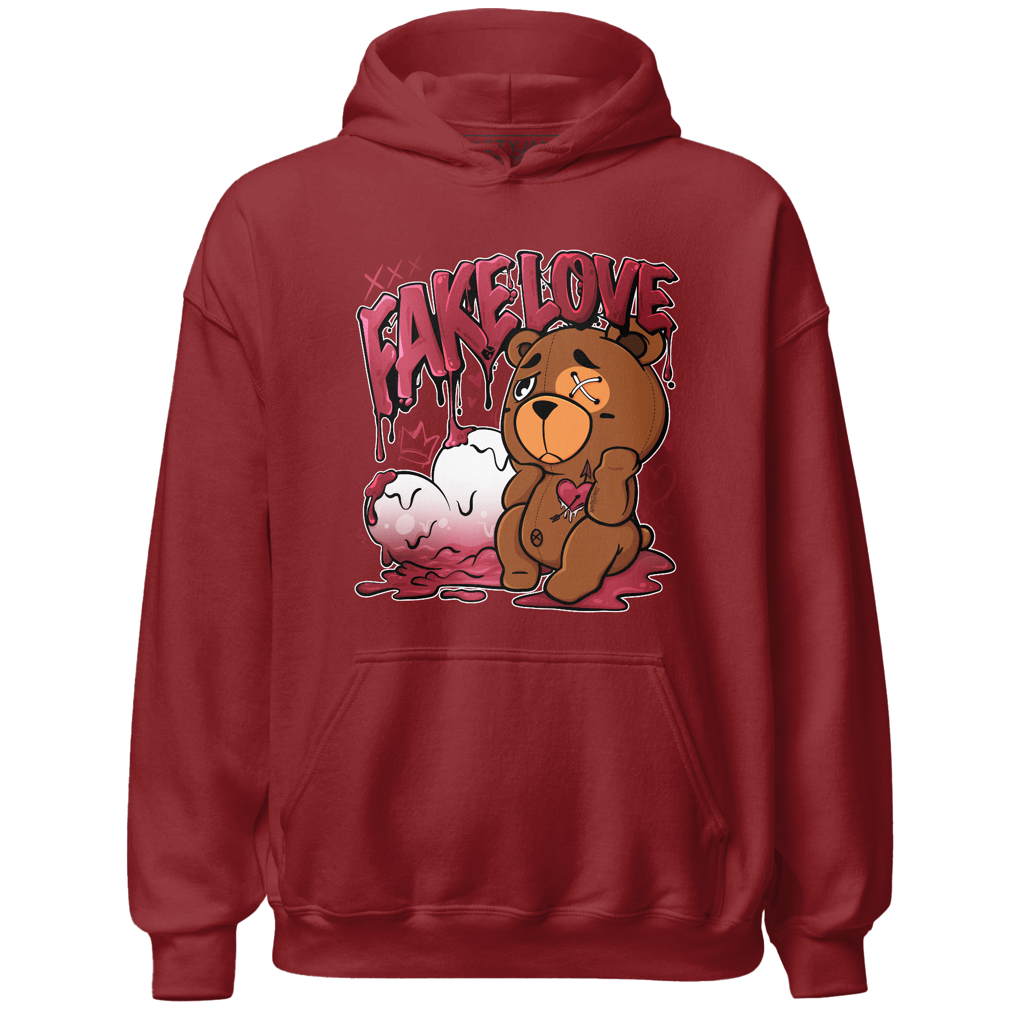 High 85 Metallic Burgundy 1s Hoodie Match Fake Love BER - NastyJamz