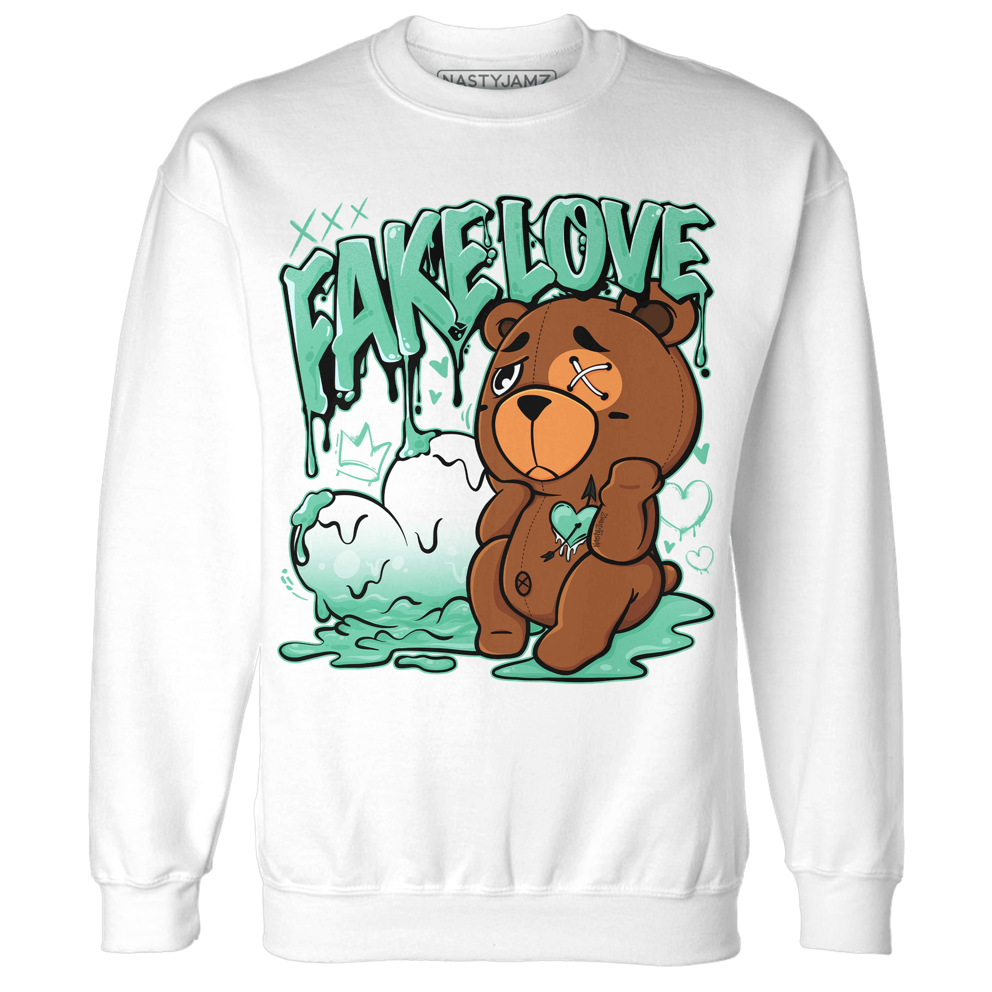 High OG Green Glow 1s Sweatshirt Match Fake Love BER - NastyJamz