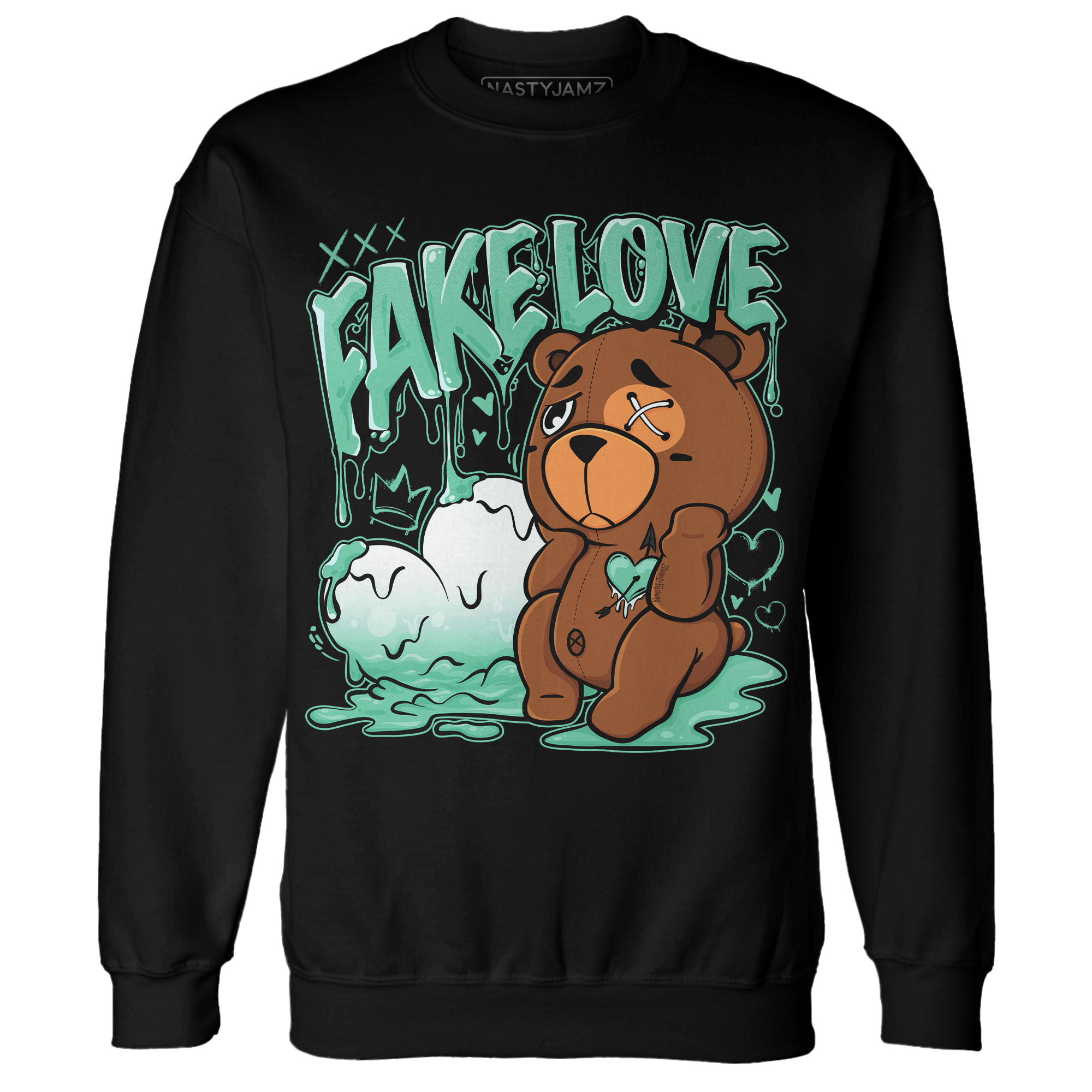 High OG Green Glow 1s Sweatshirt Match Fake Love BER - NastyJamz