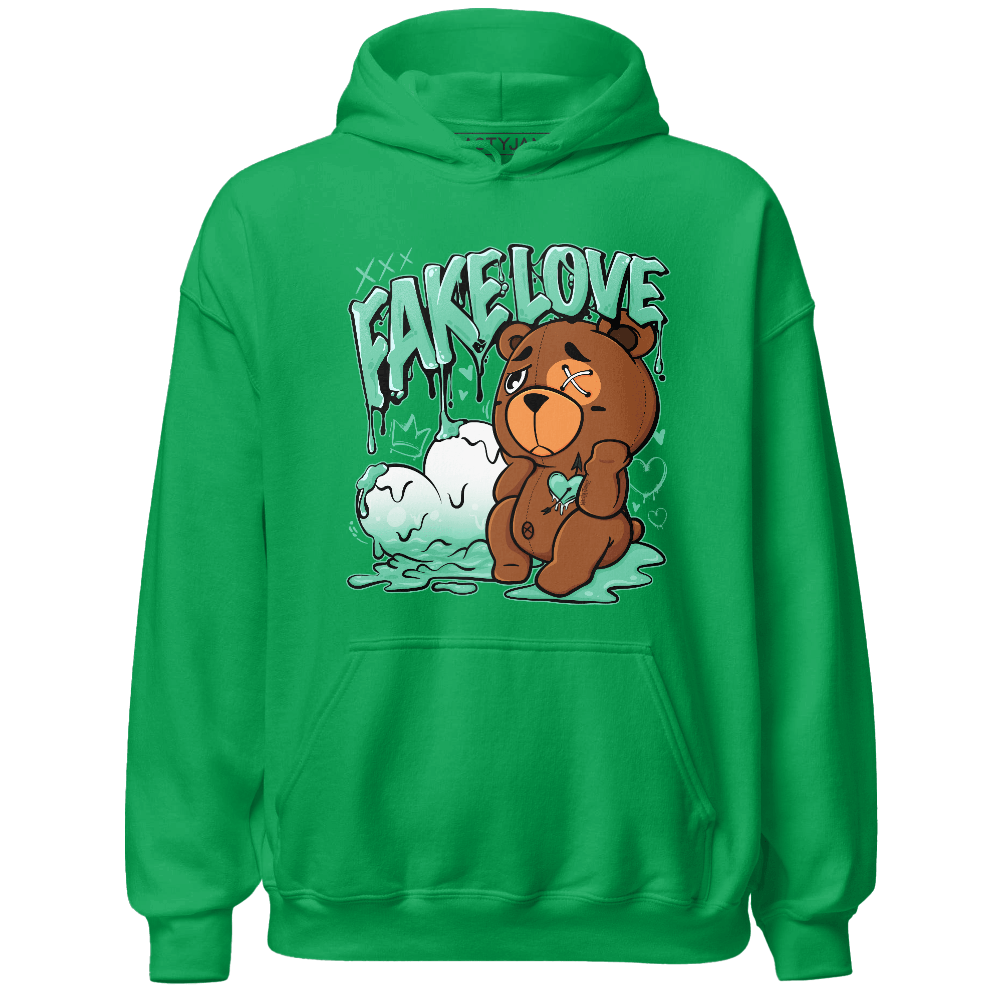 High OG Green Glow 1s Hoodie Match Fake Love BER - NastyJamz