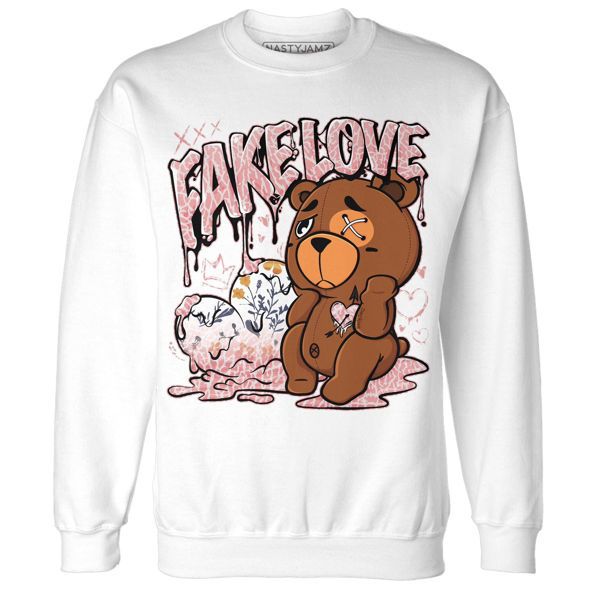 Red Stardust 3s Sweatshirt Match Fake Love BER - NastyJamz
